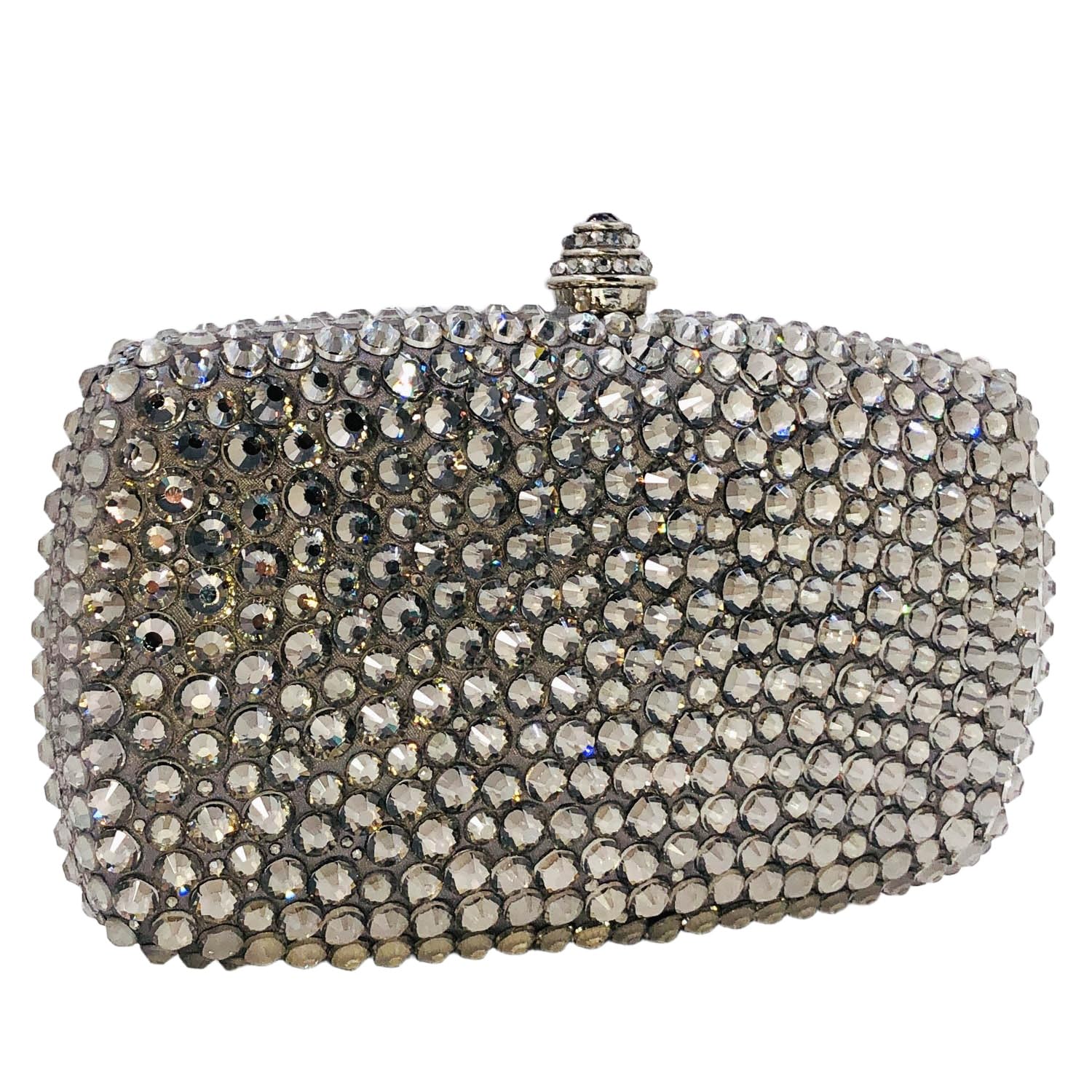 Boutique De FGG Mini bolso de mano de cristal para mujer, formal, con diamantes de imitación, bolso de noche para boda y fiesta