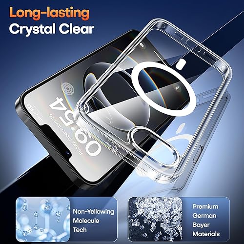 Miniatura 290 de TAURI Funda 3 en 1 para iPhone 13 Pro, [no amarilla] con 2 protectores de pantalla, funda delgada a prueba de golpes para iPhone 13 Pro, color negro