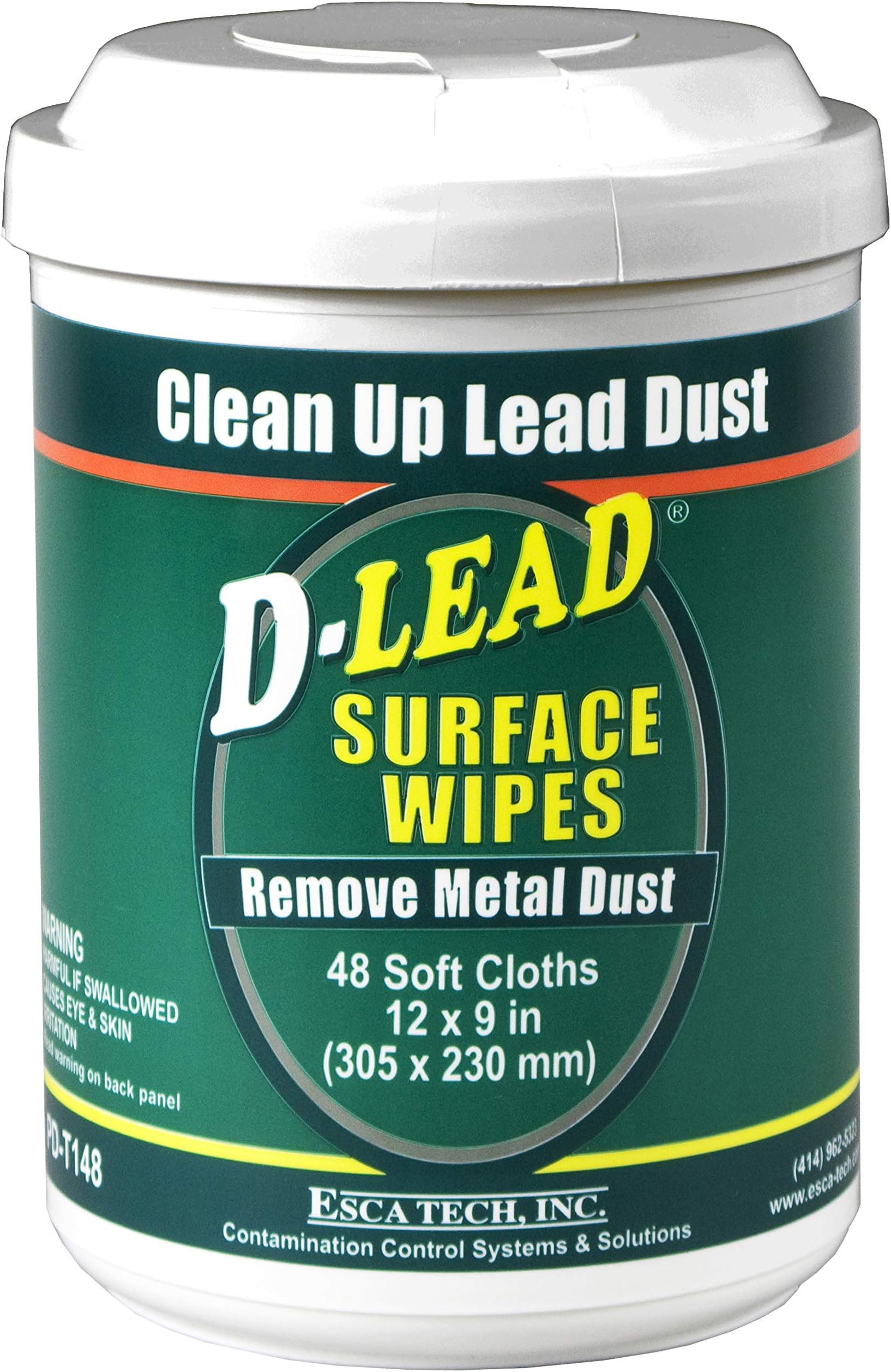 D-Lead Surface Wipes for Lead Paint Dust Cleanup (48 ct.), PD-T148