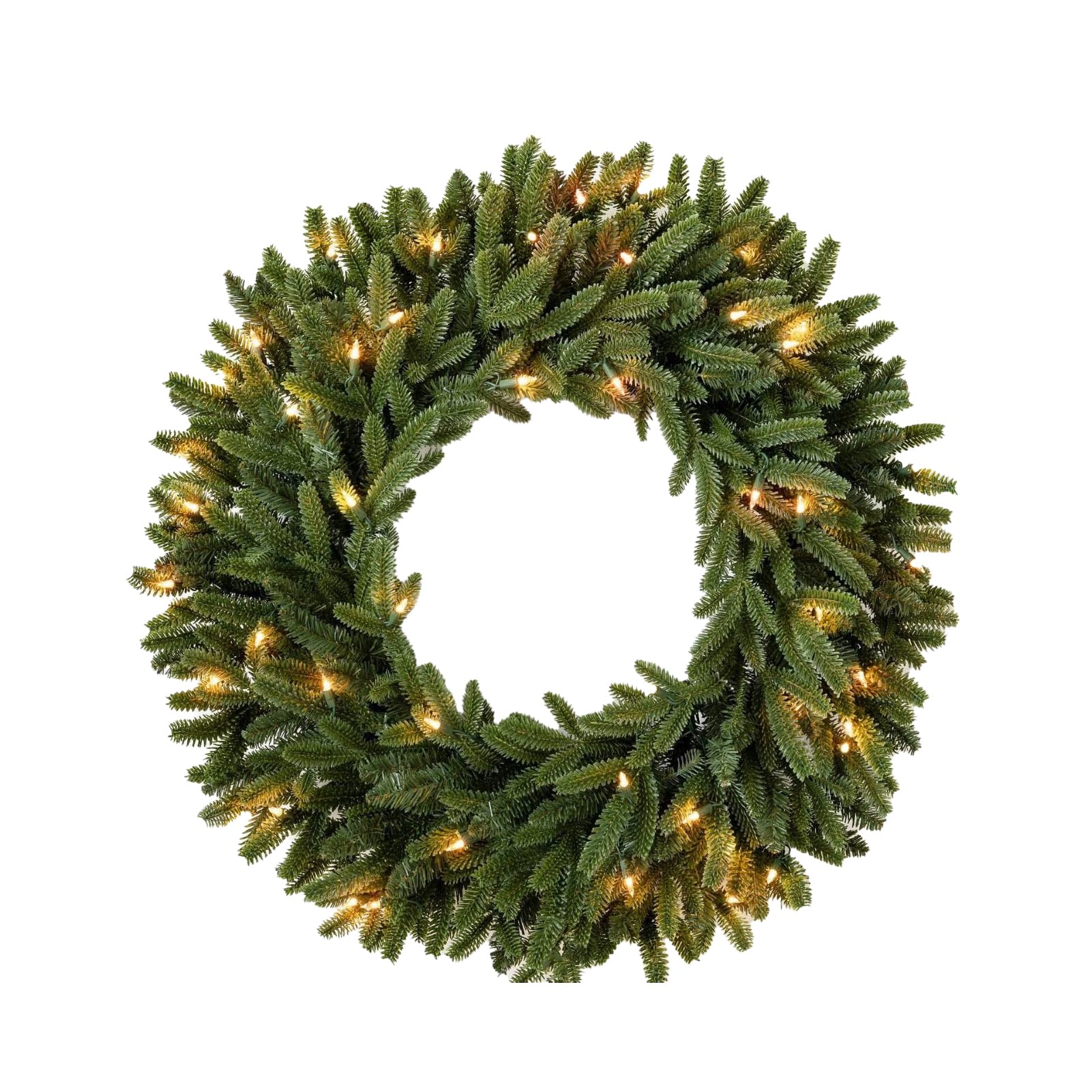 Couronne de pin de Noël avec LED déco festive de restaurant et porche