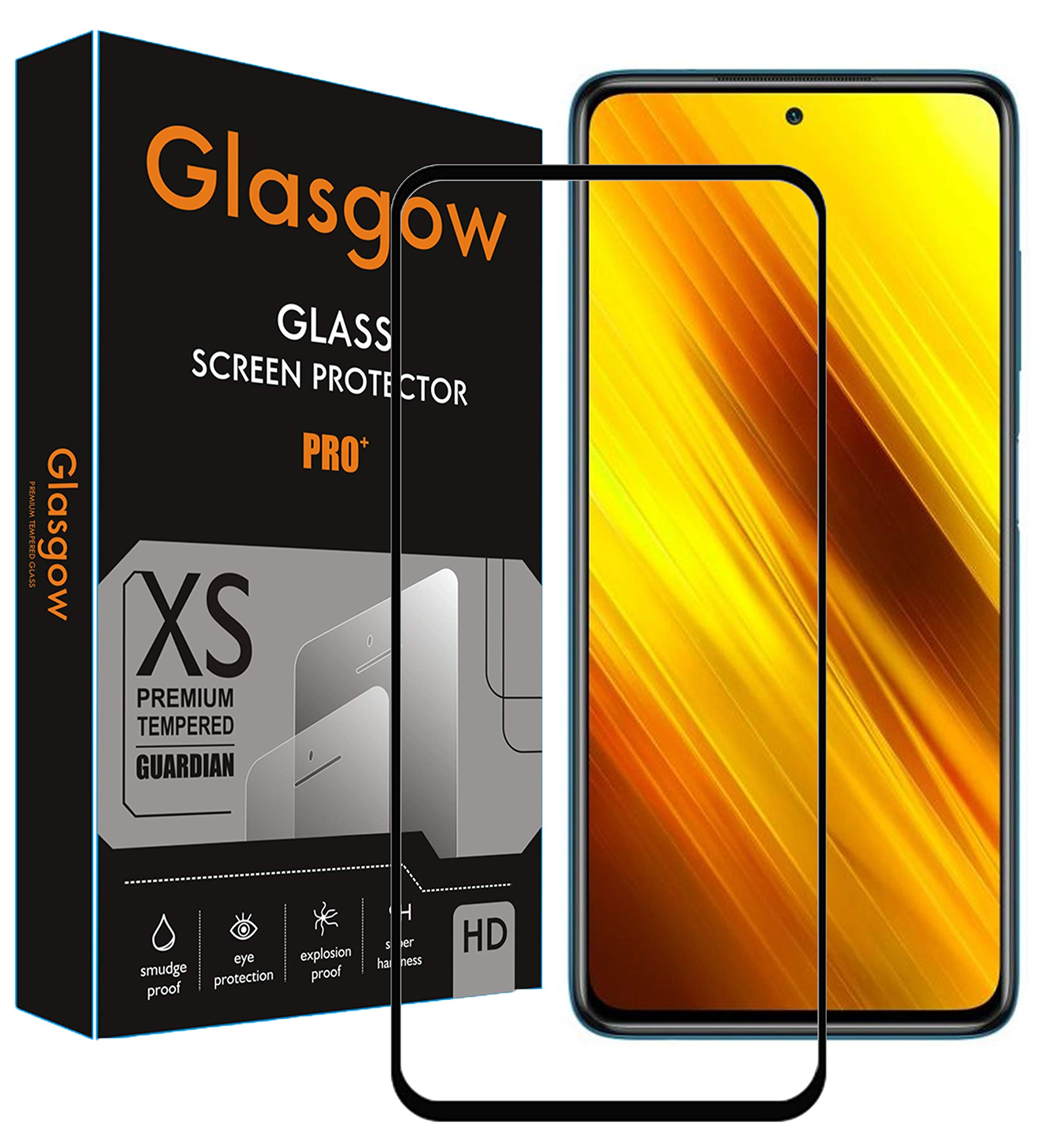 Glasgow Premium Edge to Edge Tempered Glass Screen Protector for Poco X3 Pro [flexible] [Gorilla] Bubble Free Installation [Screatch proof] [Guard] - Black (B091MZPCJN) Amazon Price History, Amazon Price Tracker