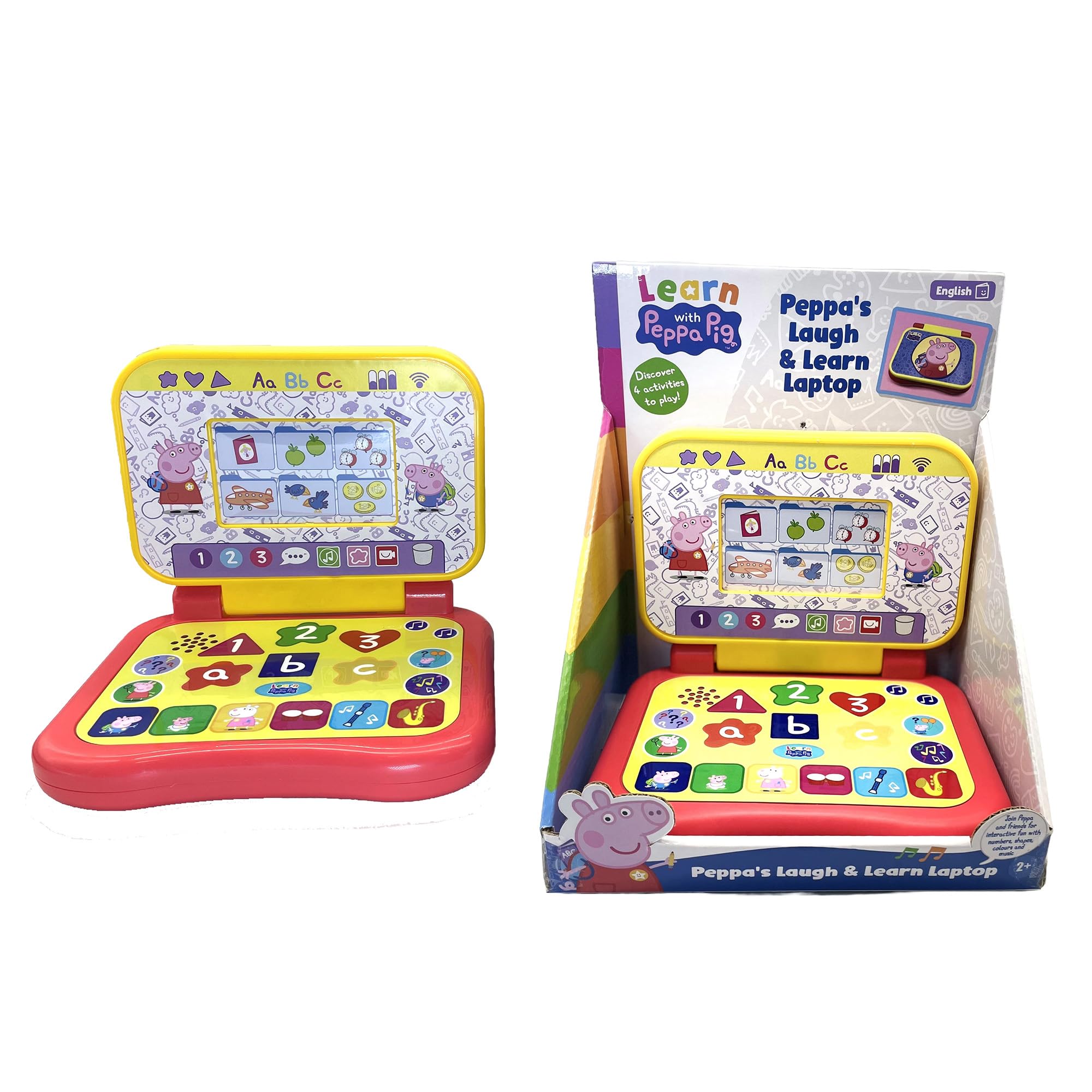 Peppa Pig Laugh and Learn Toy Laptop - Kids Educational Electronic Notebook
