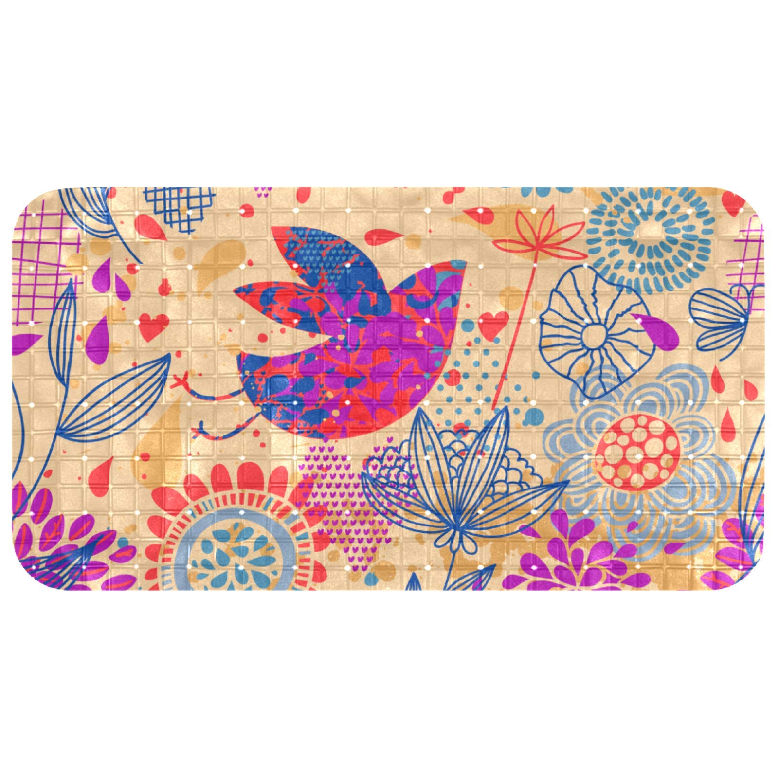 Tapis de douche floral pour une ambiance spa et détente à la maison