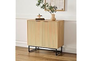 Fluted Entryway Accent Table with Ample Storage