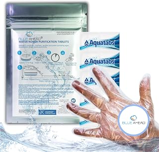 BLUE AHEAD® Chlorine Puritabs Steriliser Tablets For Waterrower Water Rower Rowing Machine Purification Against Algae Tank Maintains Purifies 1 Year Supply