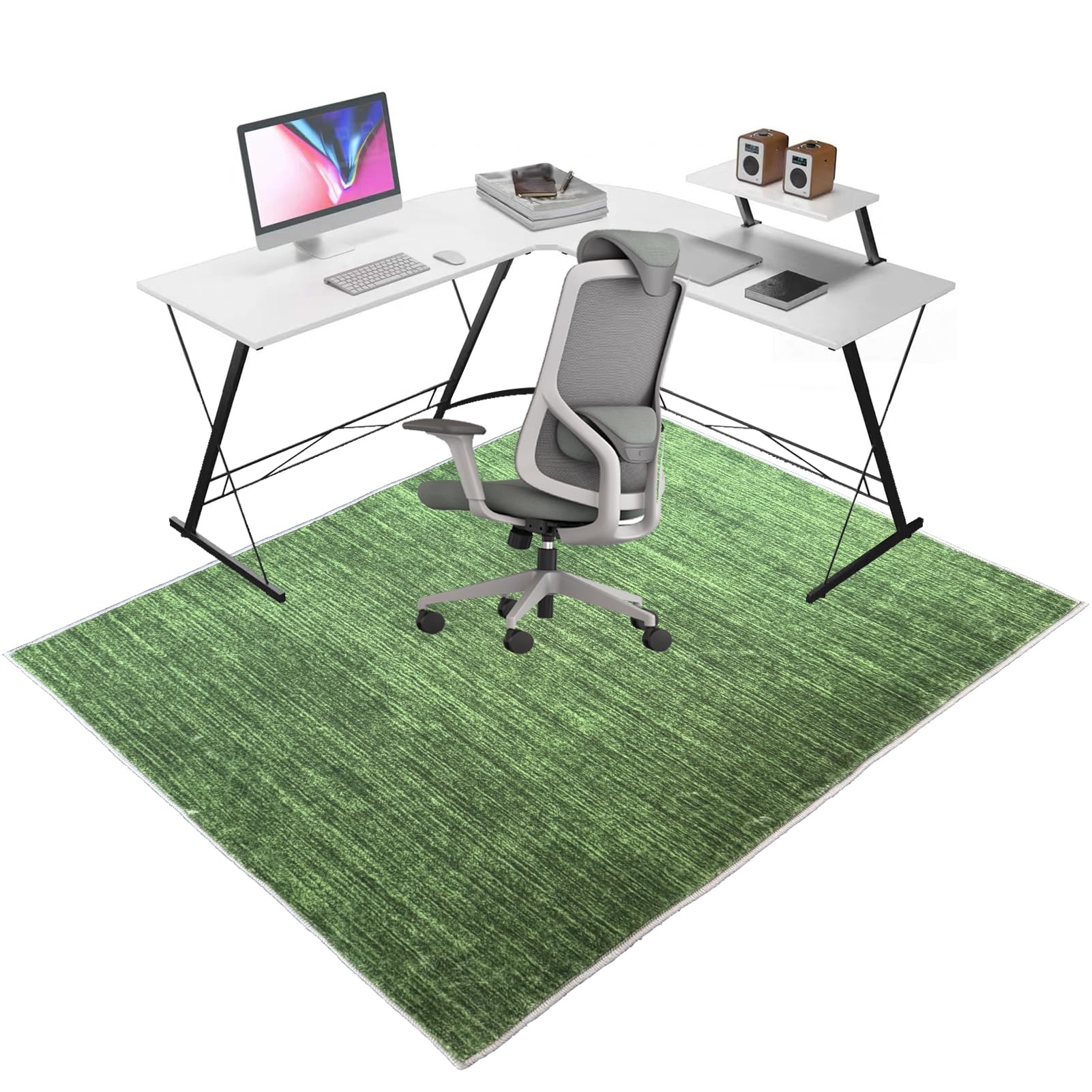 Desk Chair Mat for Carpeted Floors, Heavy Duty Office Gaming Chair Mats for Carpeted and Hardwood Floor, Office Chair Rug Protector for Rolling Chair, Non slip Floor Protection Mat 150 x 180 cm