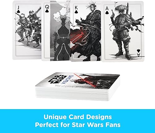 Miniatura 3 de AQUARIUS Star Wars Visions - Baraja de cartas con temática de Star Wars para tus juegos de cartas favoritos, mercancía y coleccionables con licencia
