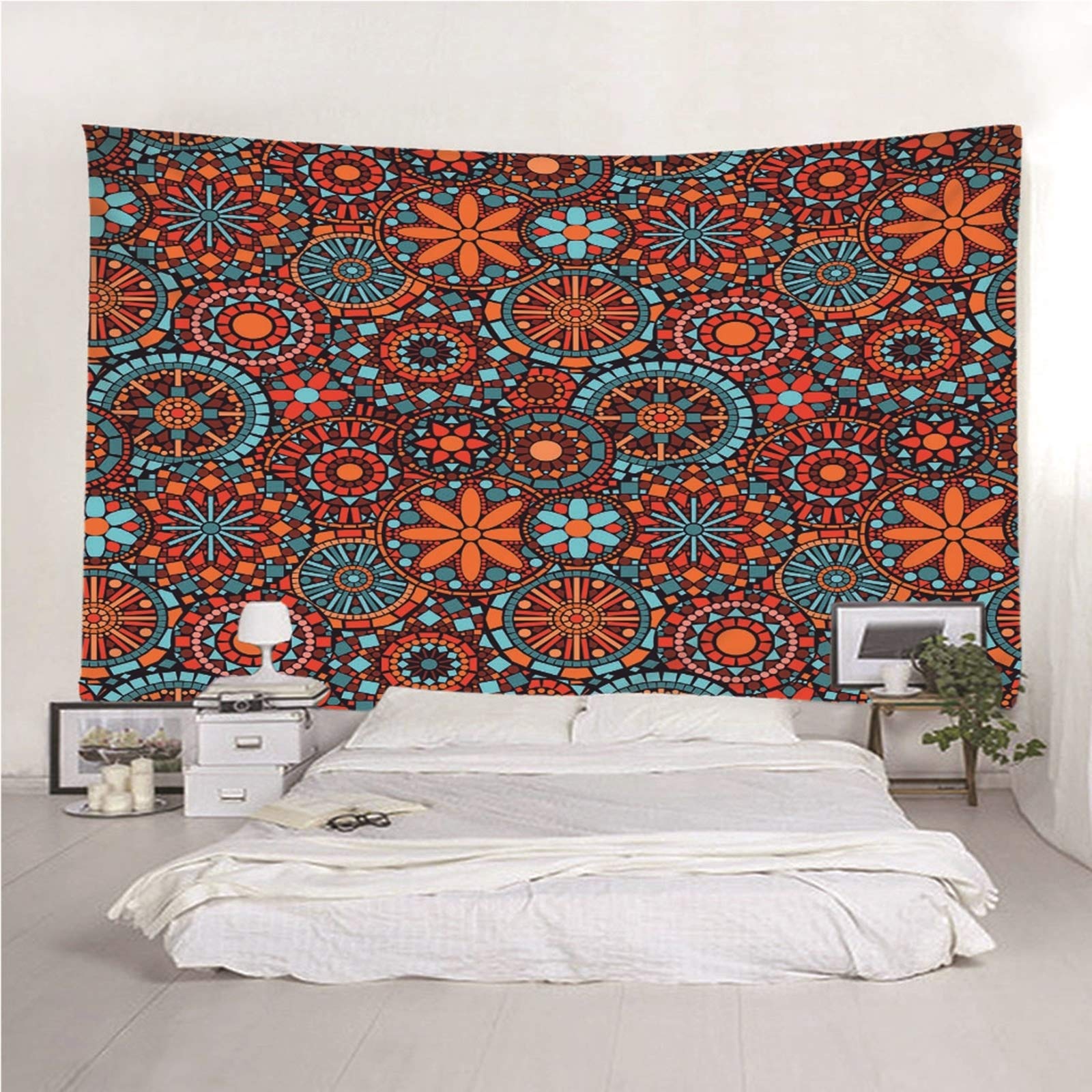 Aeici Tapices Pared, Tapiz Cama Étnico Retro Tapices De Pared Wall Hanging, Bedsheet(350X256Cm)