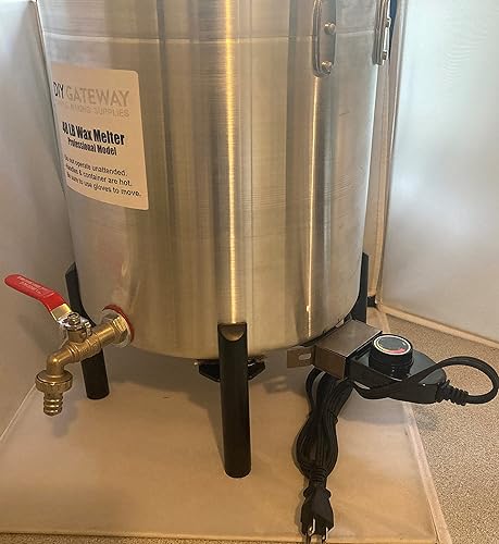 Miniatura 3 de Melter de cera súper grande para fabricación de velas máquina eléctrica de cera de aluminio de 42 libras + boquilla de vertido rápido de tamaño