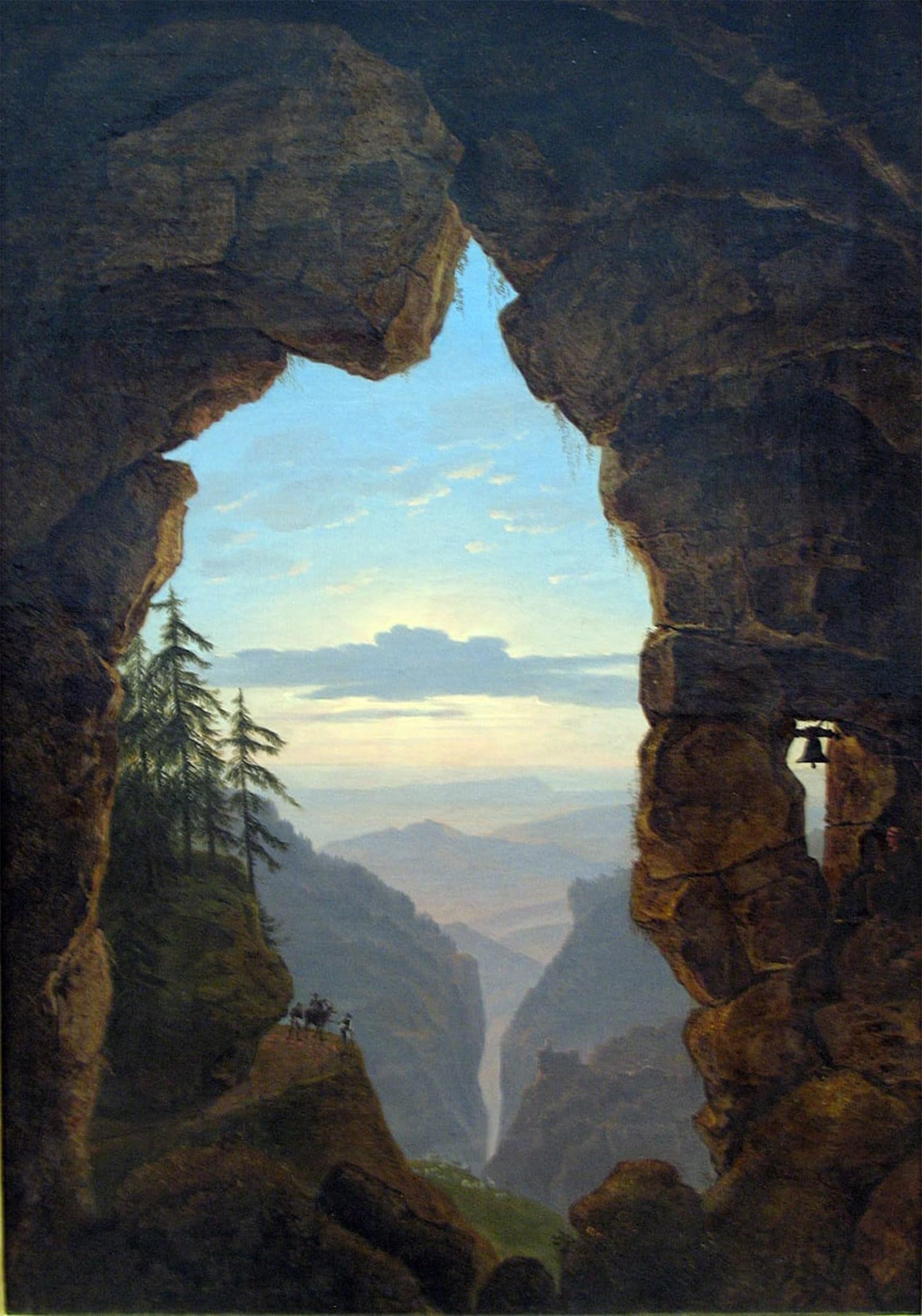 ARTXLXXBN Famous Prints Artwork Pictures Poster Painting Art Felsentor by Karl Friedrich Schinkel Artwork Landscape Pictures for Home Decor 60x90cm
