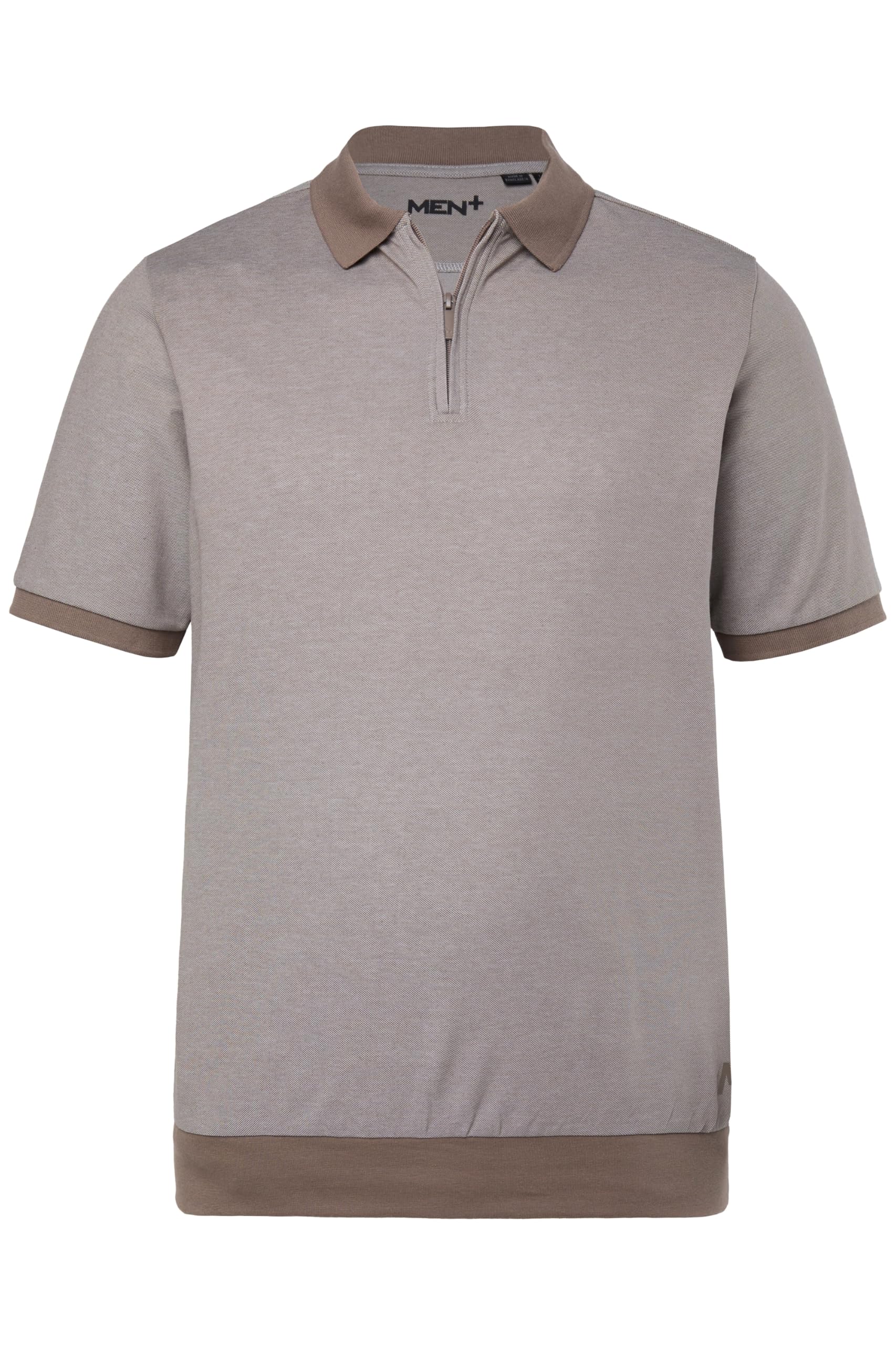 Men Plus Herren große Größen Übergrößen Menswear L-8XL Poloshirt, Bauchfit, Pikee, Zipper, Halbarm 844934