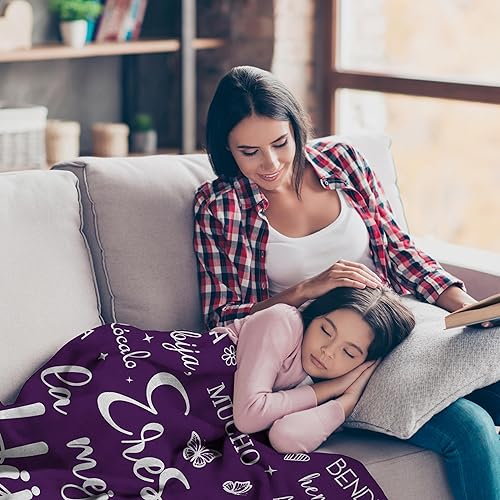 Miniatura 2 de Fouca Regalo de cumpleaños para mi hija, regalos para la mejor hija de mamá papá a hija manta de 60 x 50 pulgadas, regalos de graduación de Navidad,