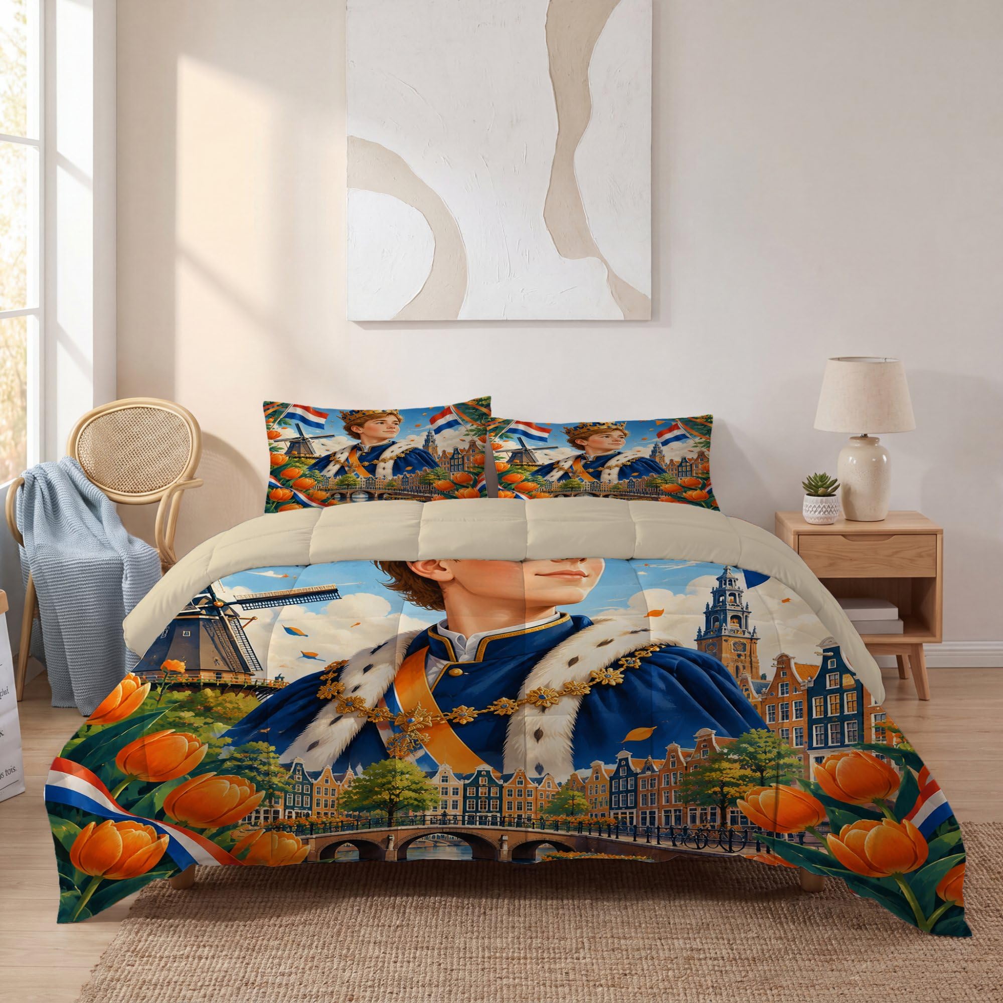 Couette 4 Saisons Traditionnel Roi Bleu, 220x240（65x65x2）