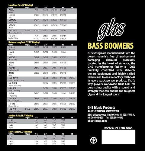 Miniatura 3 de GHS Strings BASS BOOMERS M3045X Long Scale Plus, juego mediano, 45-105