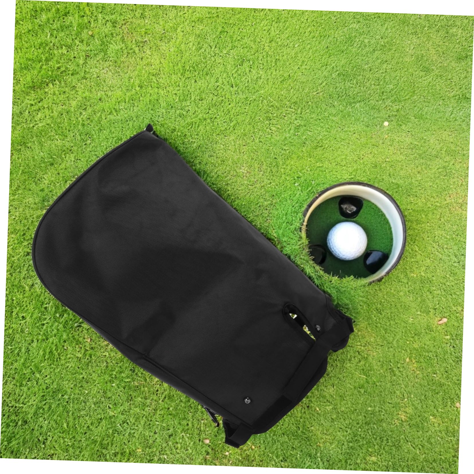 YARNOW Copri Sacca da Golf Antipioggia in Poliestere Nero, Leggero e Resistente agli Strappi, Protezione Completa per Mazze e Sacca, per Uso All'aperto