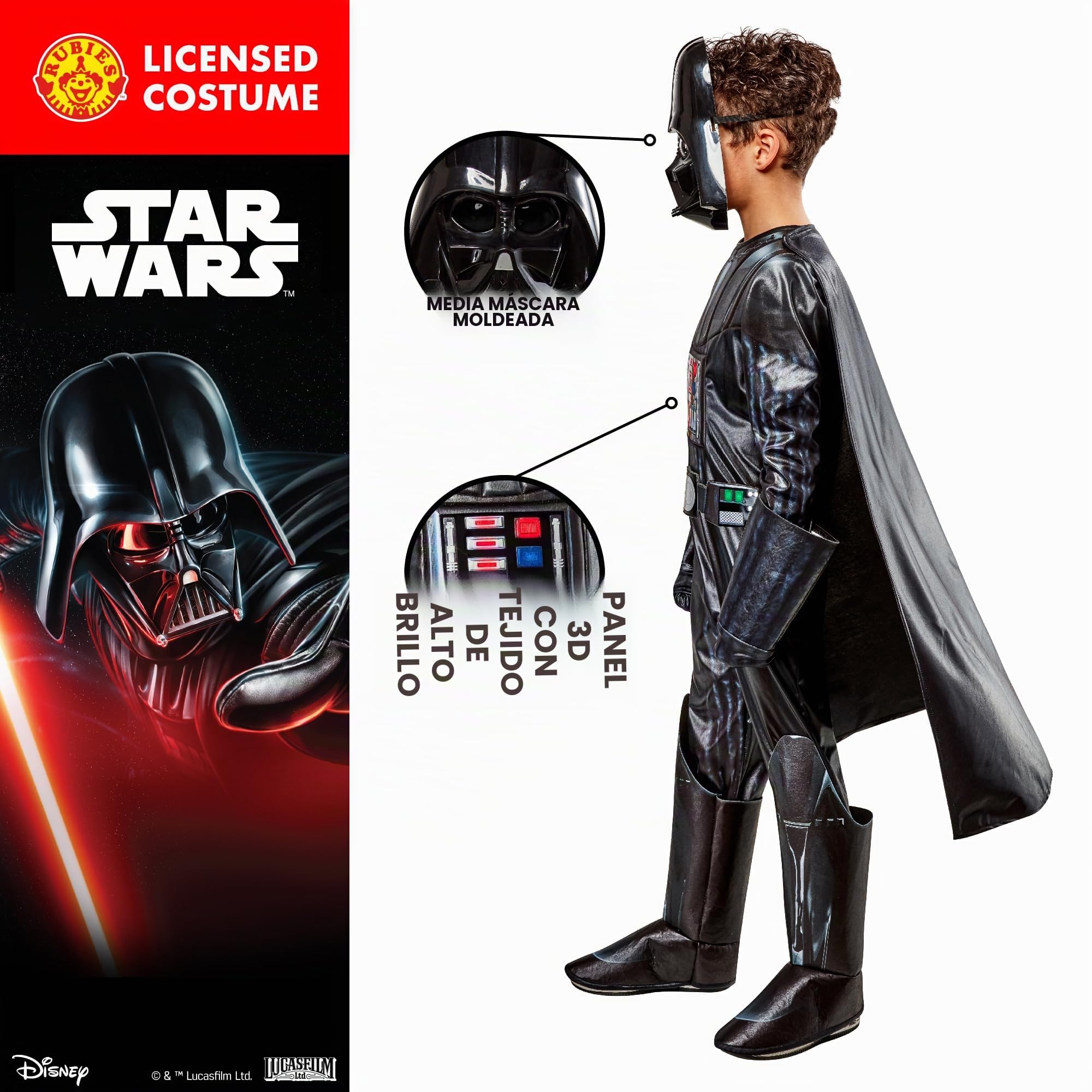 Rubie's Official Darth Vader Premium Child Costume, Kids Superhero Fancy Dress