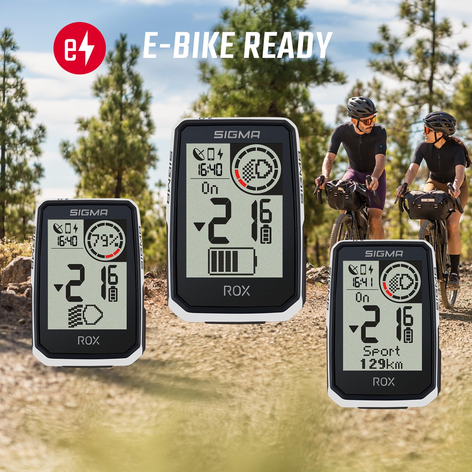 SIGMA ROX 2.0 ENDURANCE Bianco | 26h di durata della batteria | computer da bici wireless | GPS e navigazione incluso OVERCLAMP Butler | navigazione GPS outdoor | compatibile con le e-bike