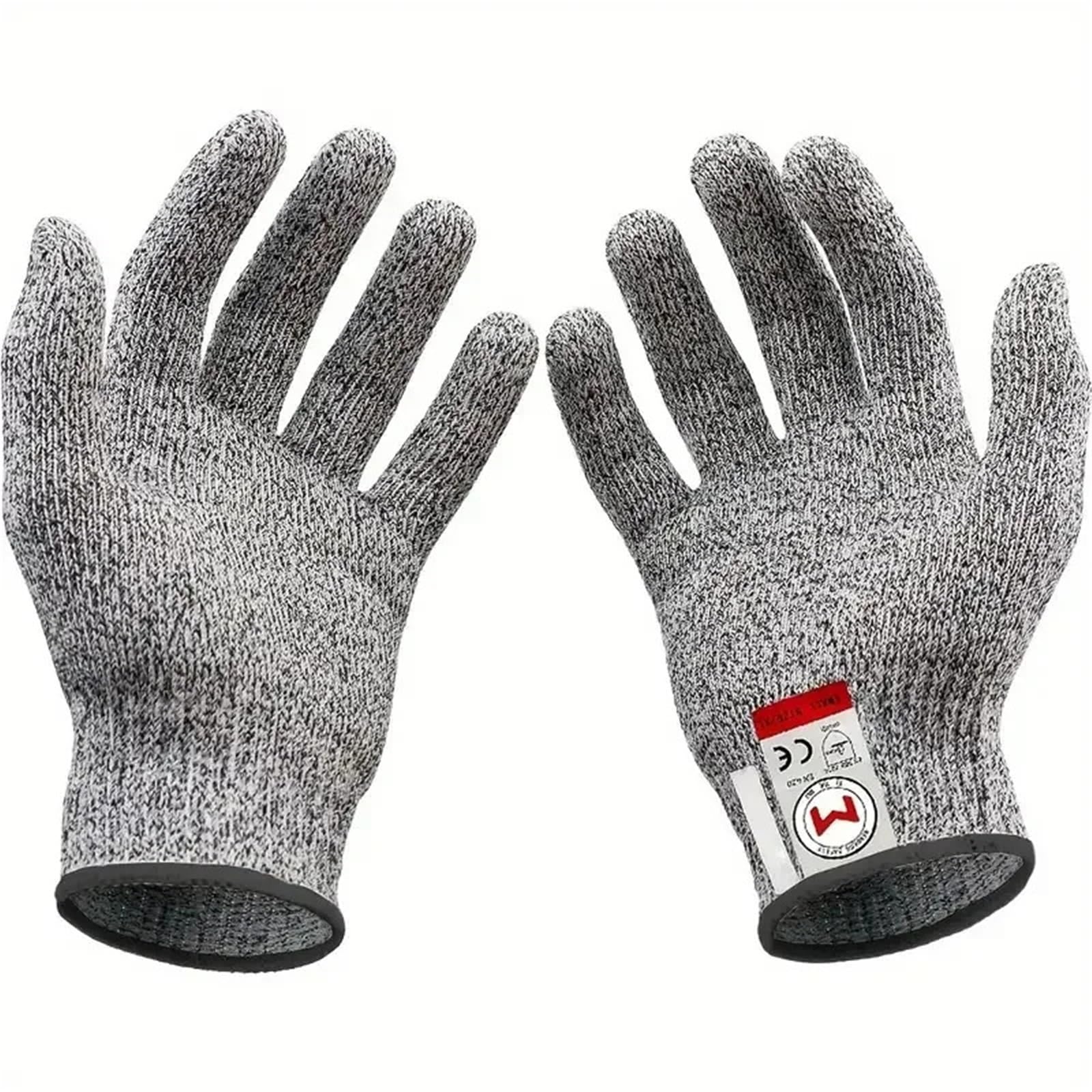 Gants anti-coupures, s anti-coupures antidérapants en HPPE EN388 ANSI niveau 5, de travail sécurité résistants aux coupures(Xl)