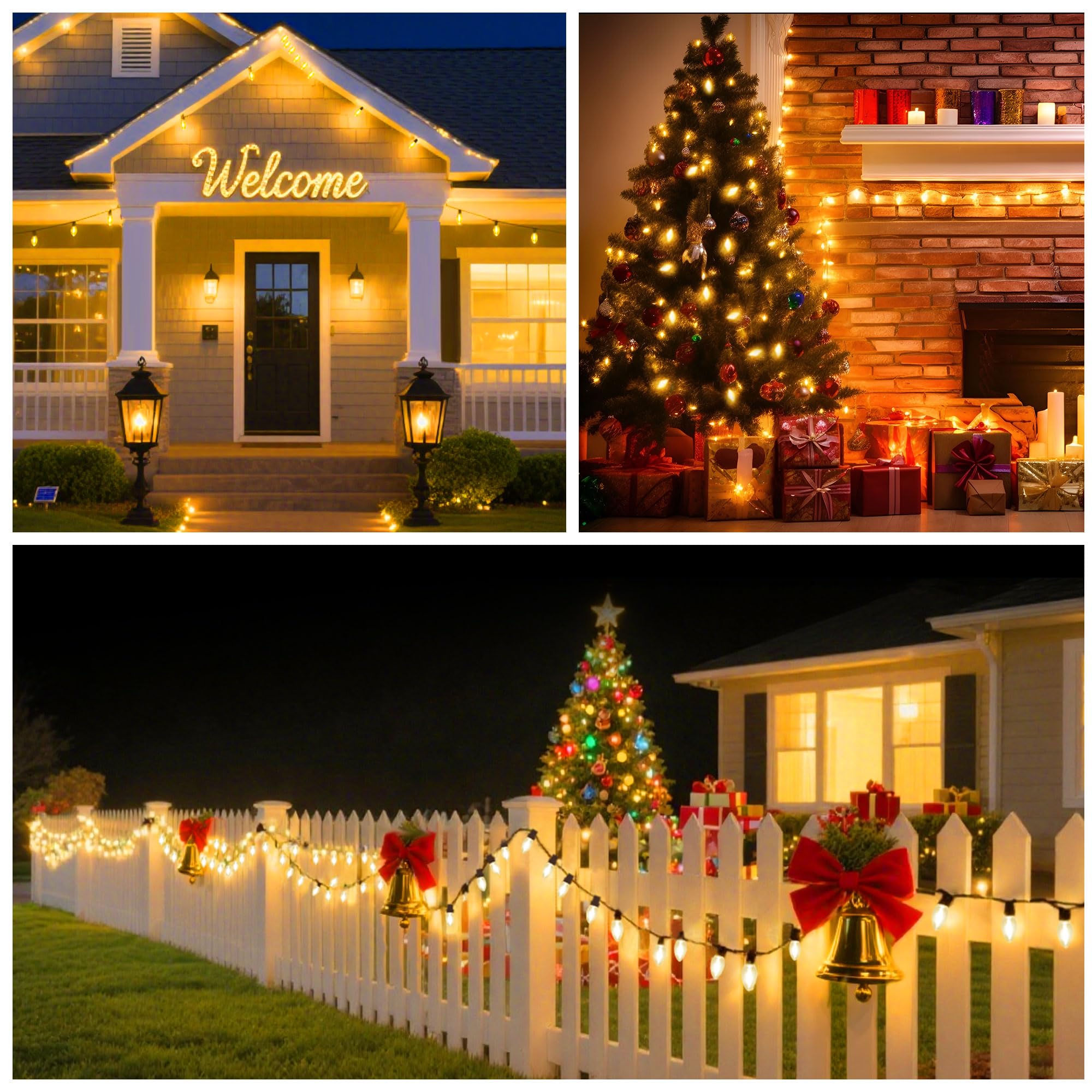 8 Pack C7 LED Night Light Bulbs C7 E12 Candelabra Christmas Replacement Bulbs Salt Lamps Window Candles Chandeliers — view 6