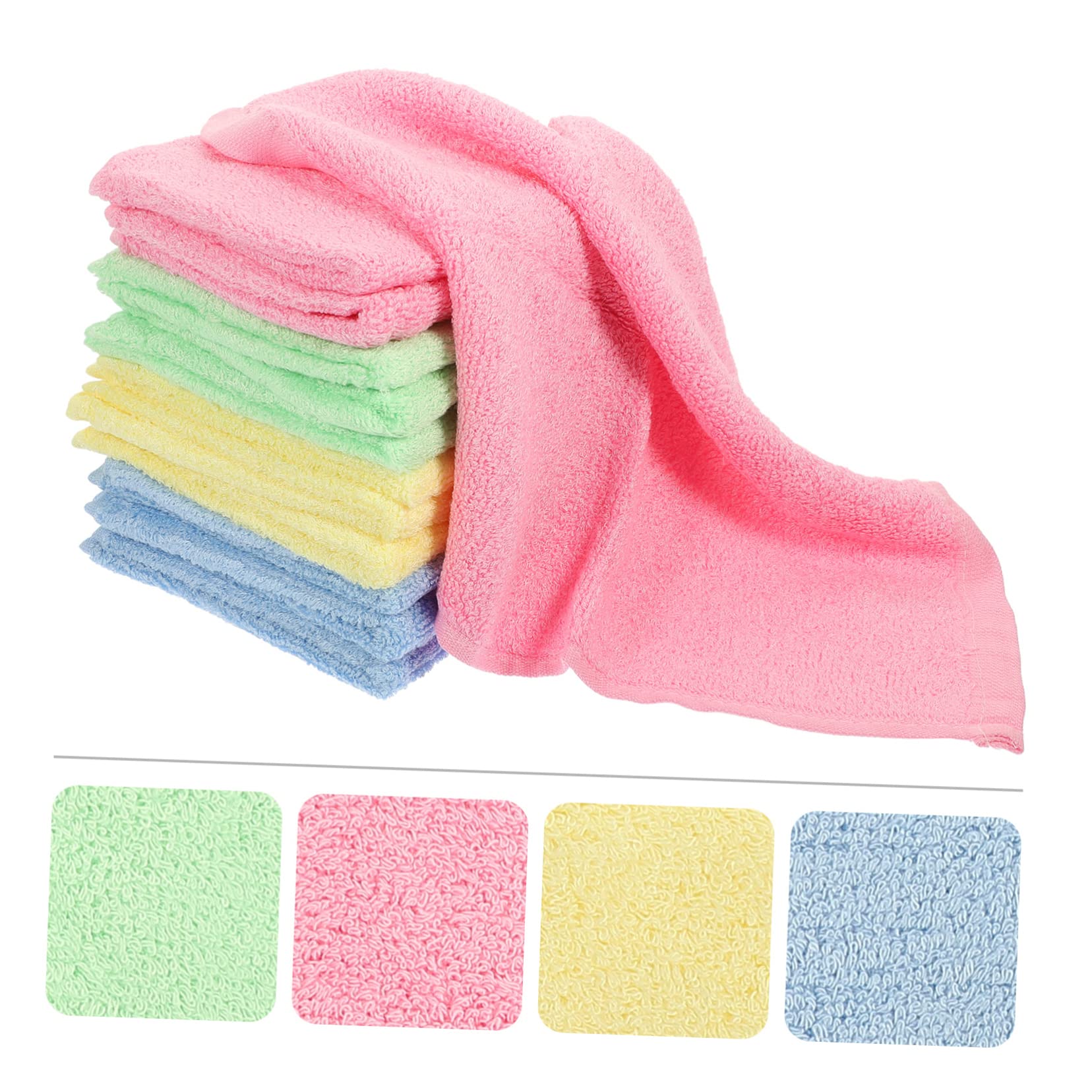 FRCOLOR 12piezas Toallas De Limpieza De Microfibra Cuadradas Cocina Paño Multiusos para Limpiar Manos y Superficies