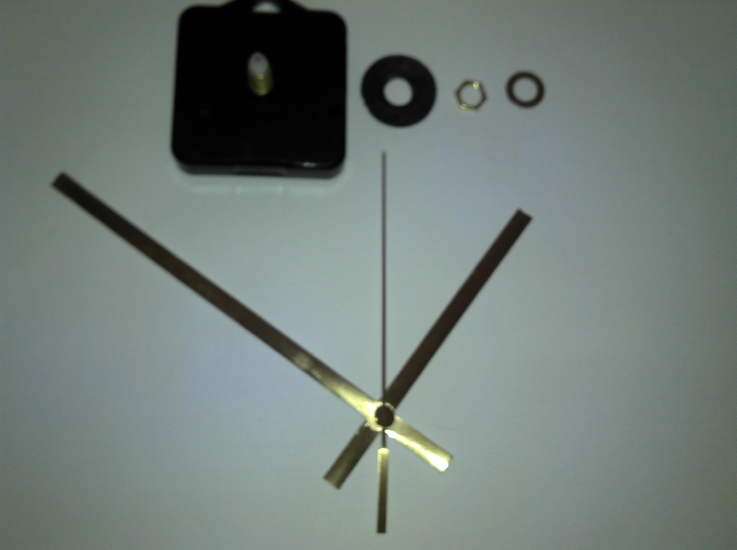Ashleys workshop Quartz Clock Movement(Short Spindle) and hands set (Gold, 130mm)