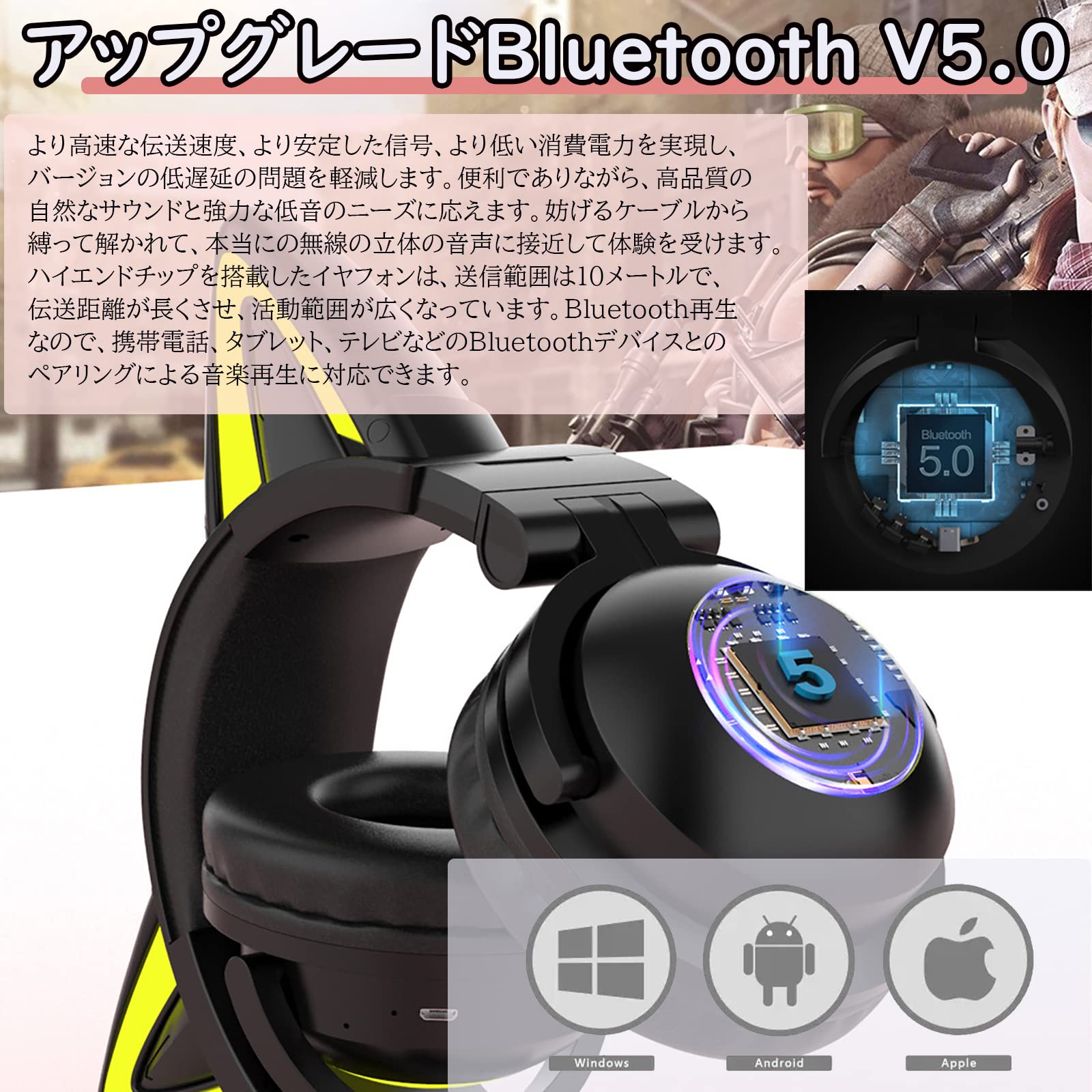 Amazon.co.jp: 猫耳ヘッドホン ゲーミングヘッドセット ヘッド