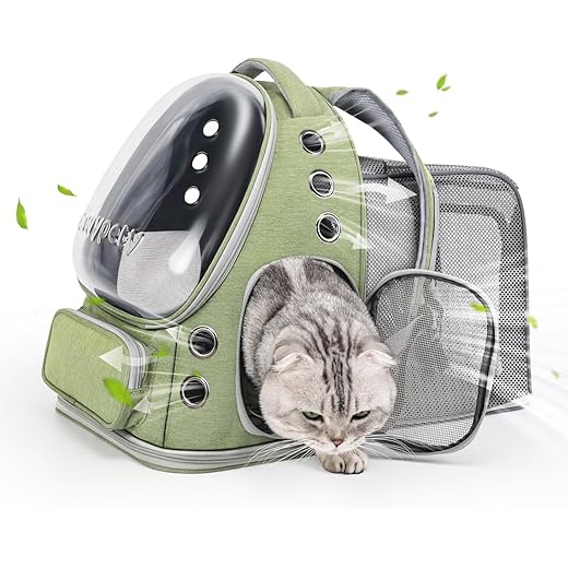 Cawypety Cat Backpack Carrier - Green