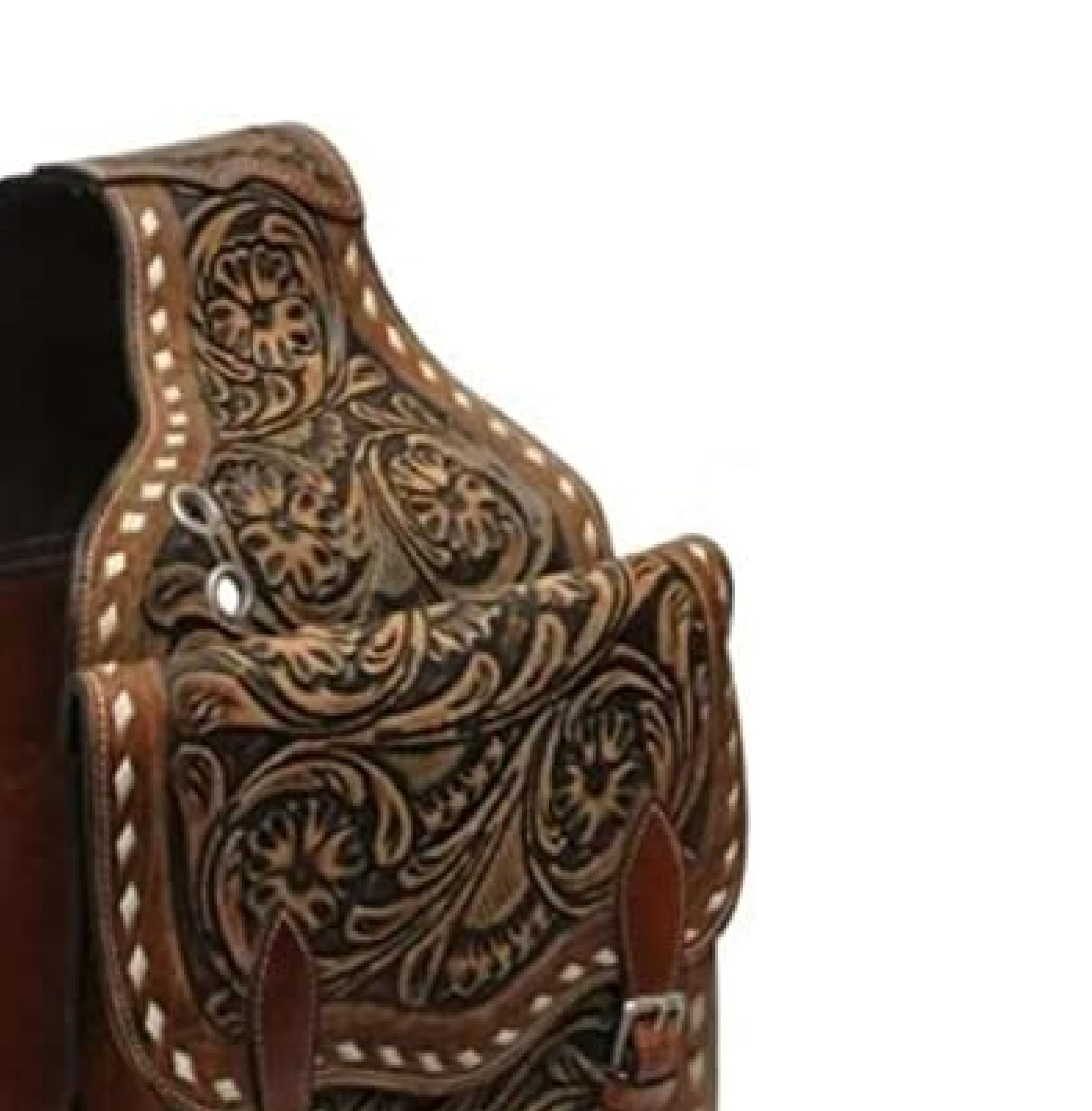 Western Classic Genuine Leather Western Horse Hand Made Saddle Bag Handmade Western Trail Saddle Bag for Horse Riding, One Size (Tan)