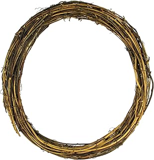 STEFANAZZI 2 pz Diametro 26 cm Corona Autunnale per Il Fai da Te con Foglie d'Autunno per Decorazione Rami zucche Decorative Halloween centrotavola Autunnali Ornamentali Corona