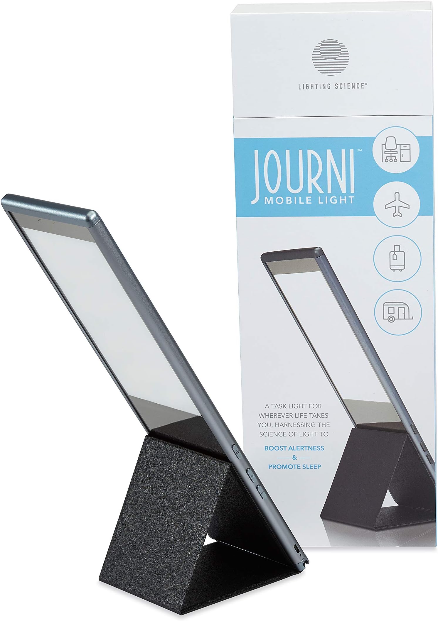 Lighting Science Group HEALTHE Mobile Task Light, Aluminum, Space Grey