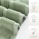 Simple&Opulence 4 Pcs Premium Hand Towels 16"x28", 650 GSM 100% Ring Spun Cotton, Highly Absorbent, Ultra-Plush & Durable Towels Set for Bathroom, Gym, Spa, Shower, Hotel (Sage Green)