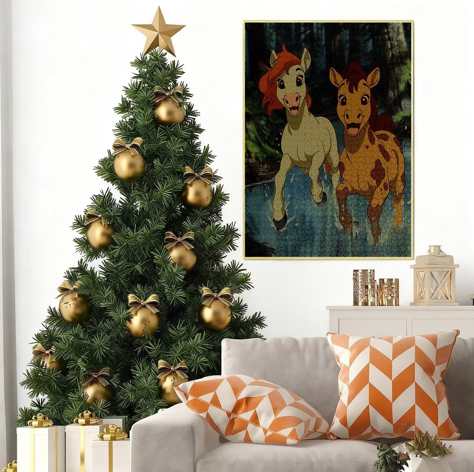 Puzzle 5000 Pezzi per Adulti, Puzzle Cavallo in Legno per Adulti, Puzzles Animale Impegnativi, Giochi Educativo per Famiglie, Rompecapo con Scatola per Decorazioni Casa, Donna Regalo di Natale B-6479