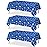 Jectivs 3 Pieces Christmas Snowflake Plastic Party Tablecloth Decorations,White Snowflake Blue Xmas Backdrop Sign Table Cover Banner for Winter Christmas Holiday Party Supplies,54x108 inch (Blue)