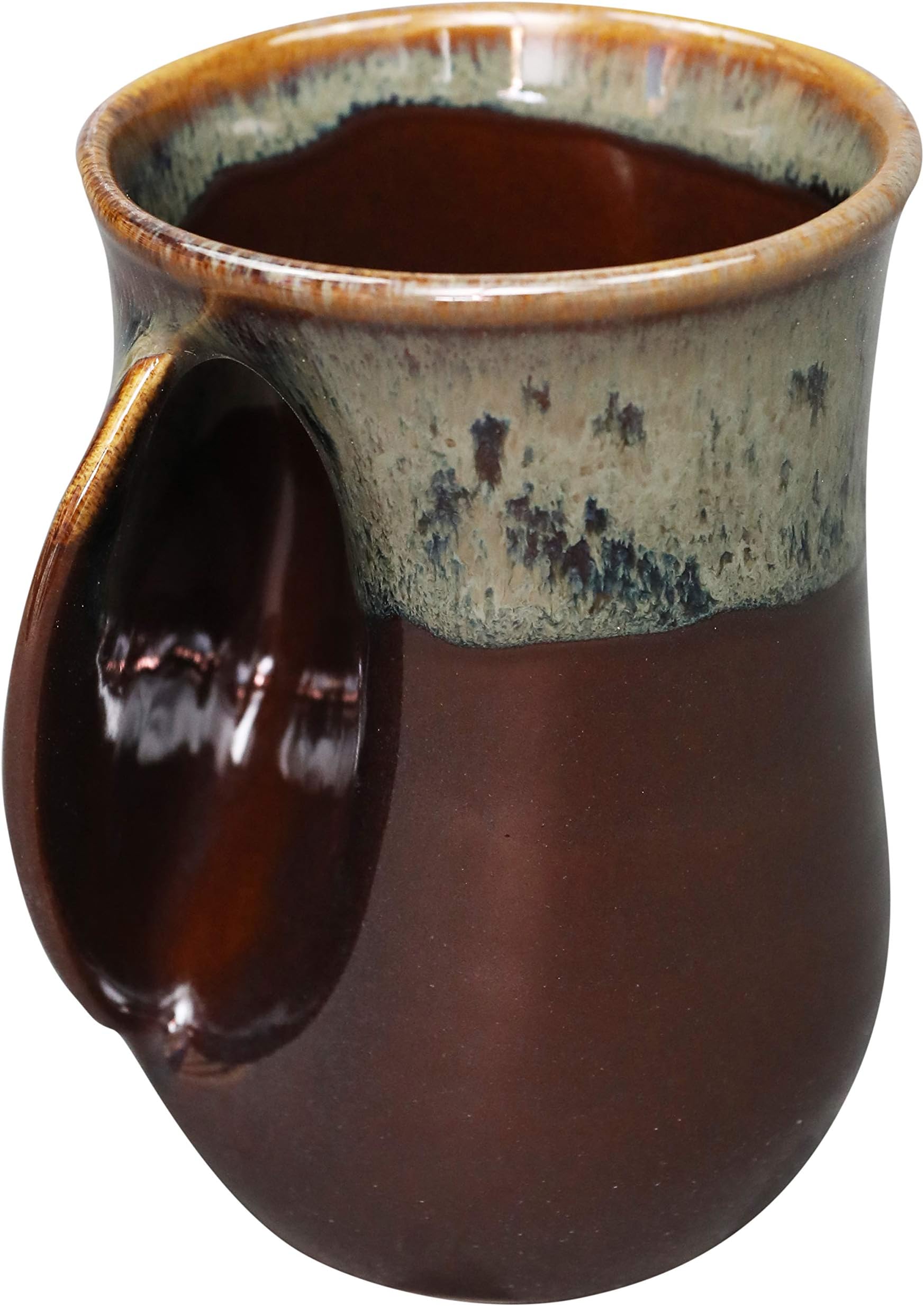 Clay in Motion Handwarmer Mug Left Hand (Mocha) Coffee Cups & Mugs