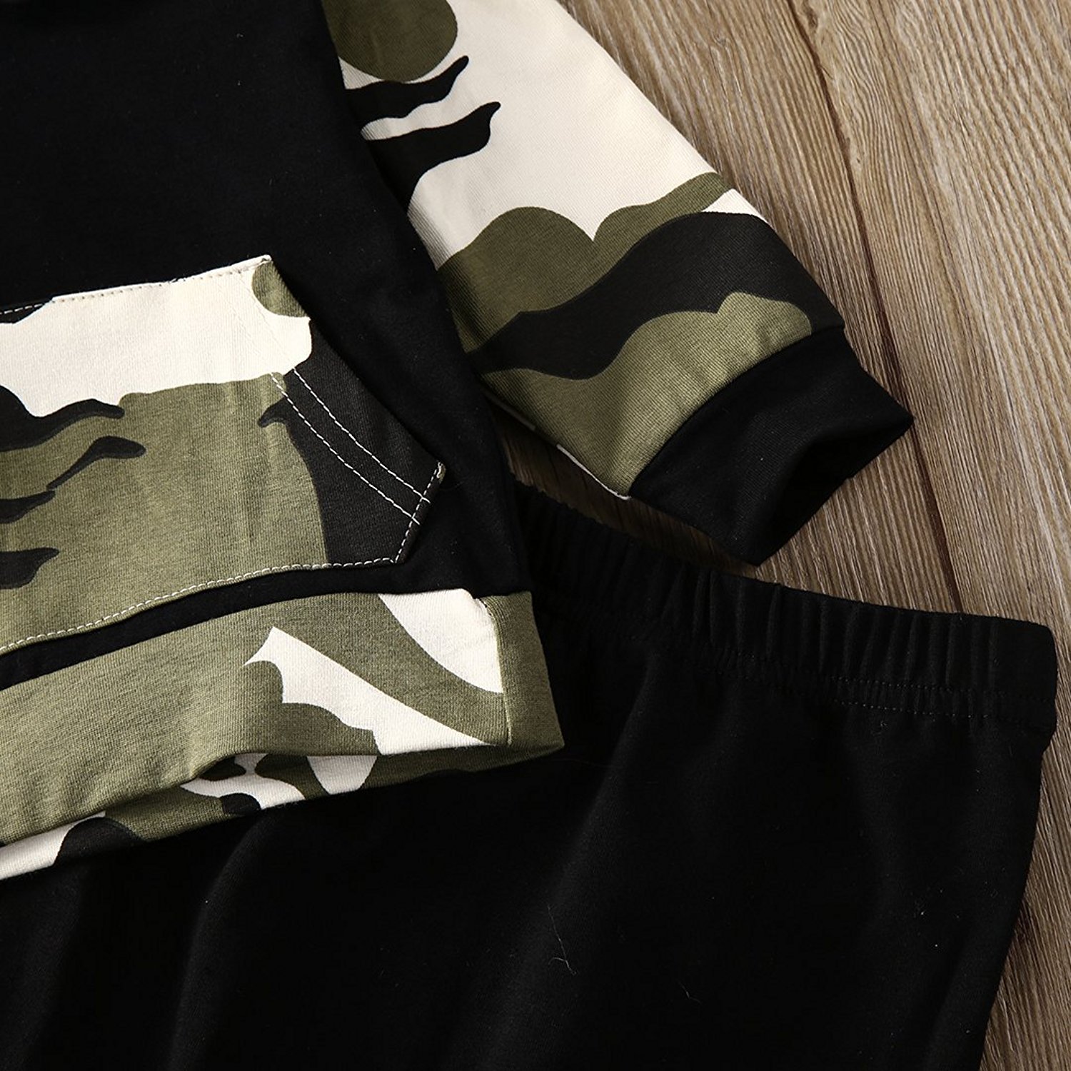 Legendeiu Kleinkind Baby Junge Camo Kleidung Set Langarm Hoodie Leggings Set Kleinkind 2 Stück Outfit （0-3T） (Camo, (6-12Monate))