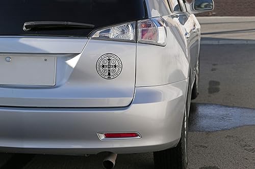 Miniatura 3 de Pegatinas San Benito Medalla Medalla vinilo calcomanía para coche camión SUV impermeable (negro, 23 x 23 pulgadas)