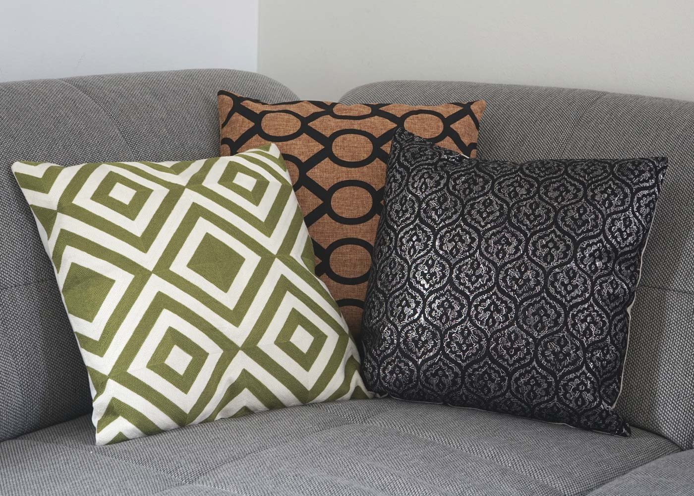 Cuscino Decorativo Imbottito Da Divano Karo T773 Poliestere 45x45cm Blu Scritte 1