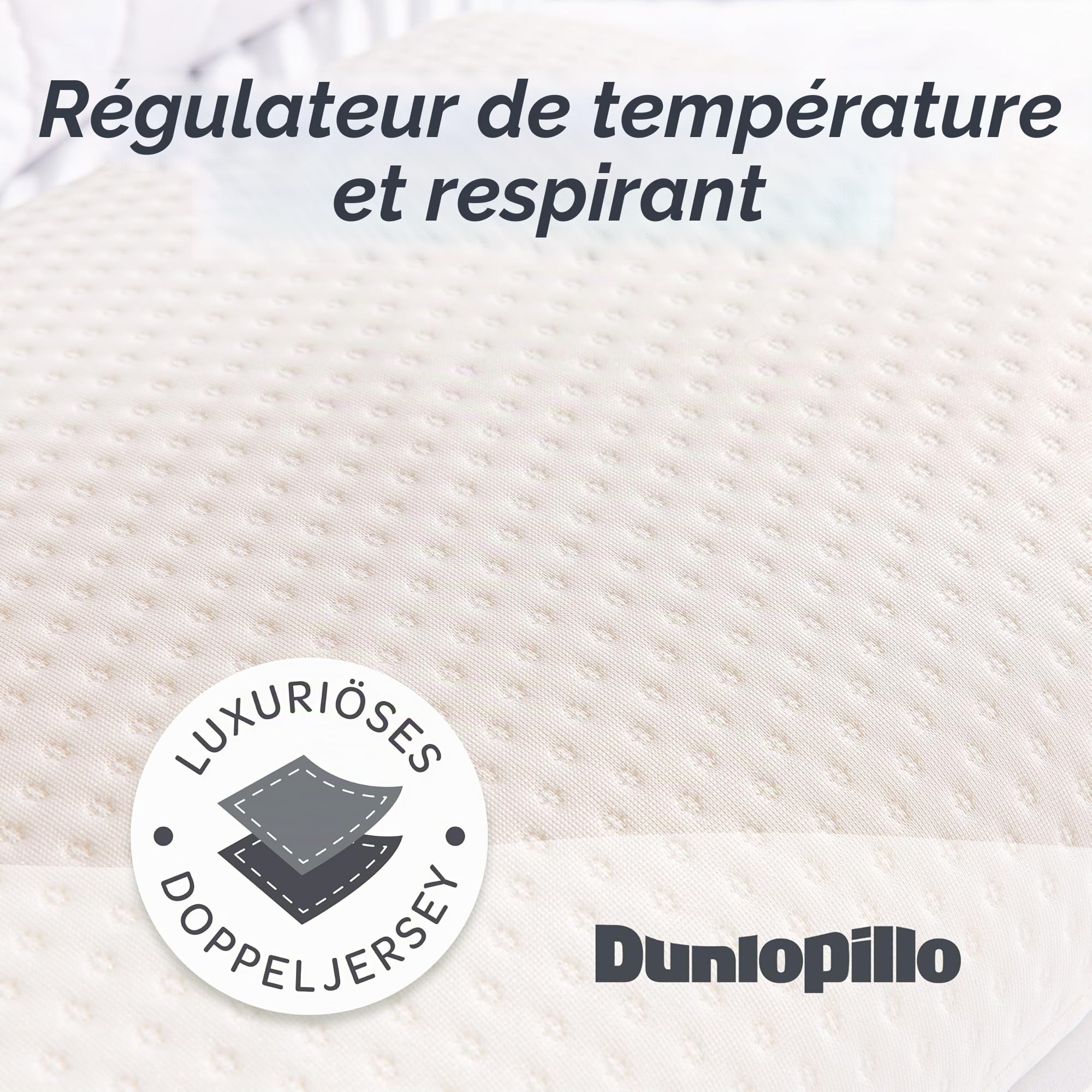 Dunlopillo Coussin de nuque – Coussin orthopédique de qualité supérieure avec rembourrage en mousse à mémoire de forme | Oreiller ergonomique parfait pour les douleurs au cou | Coussin de soutien