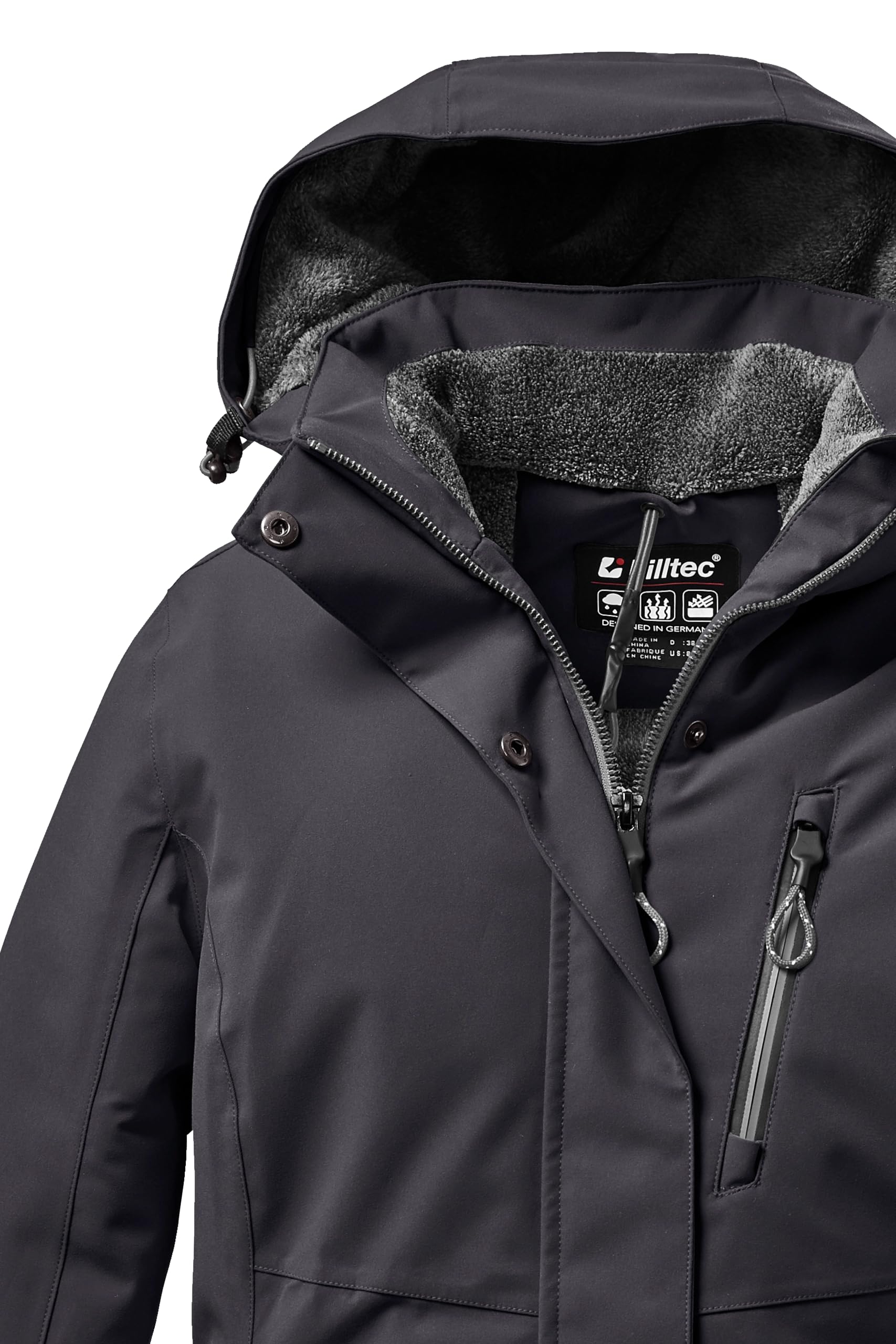 Killtec KOW 140 WMN - Chaqueta funcional para mujer con capucha desmontable (impermeable, cortavientos, transpirable)