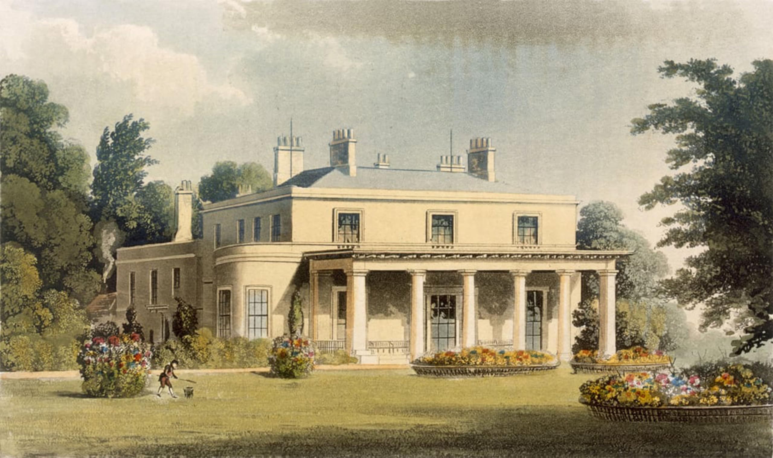 Cuadro de lienzo de Wimbledon Park con arte histórico de R. Ackermann 5