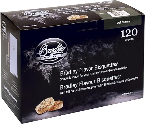 Bradley Smoker Bisquettes para parrilla y barbacoa, mezcla de roble, paquete de 120