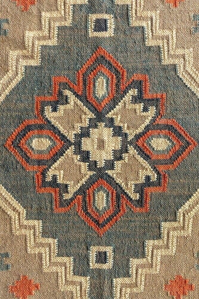 Tapis en laine naturelle et jute - Tapis tissé à la main, respectueux de l'environnement et résistant pour salon, chambre à coucher ou couloir, 90 x 210 cm