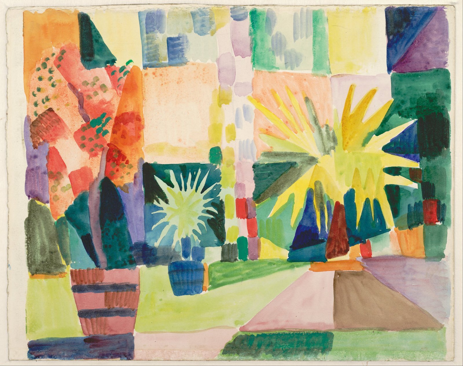 August Macke Garden on Lake Thun Pomegranate Tree impression d'art d'archive