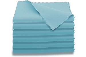 Ultra Plush 6-Pack 12"x12" Microfiber Violin Clean Cloths (Blue)