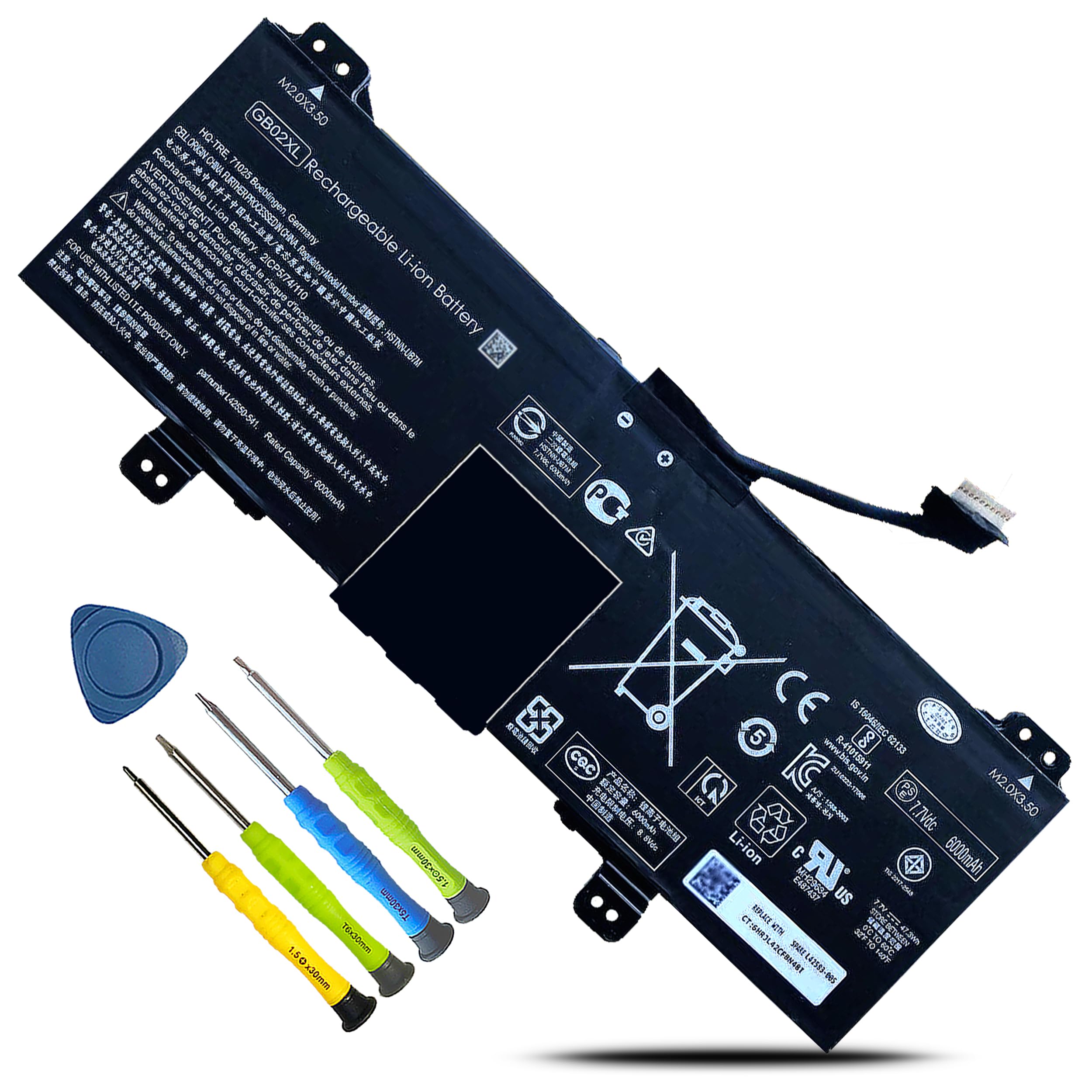 GB02XL L42583-005 47.3Wh Battery Replacement for HP Chromebook 14-DB 14-DB0051CL 14 G5, Chromebook X360 11 G1 G2 EE 11A G6 G8 EE 11 G7 G8 EE Series