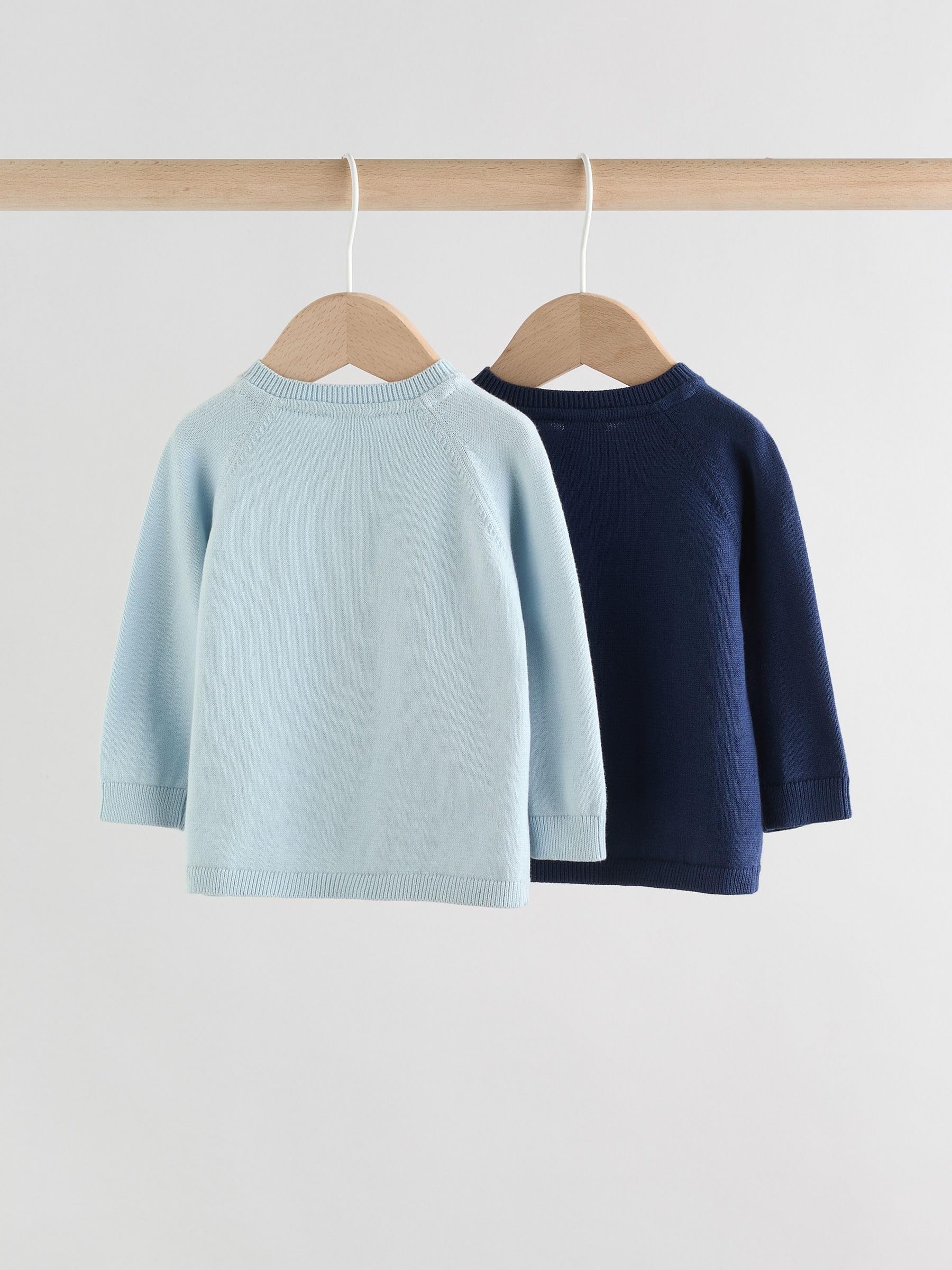NEXT Bambini Confezione da 2 cardigan in maglia per neonati in 100% cotone