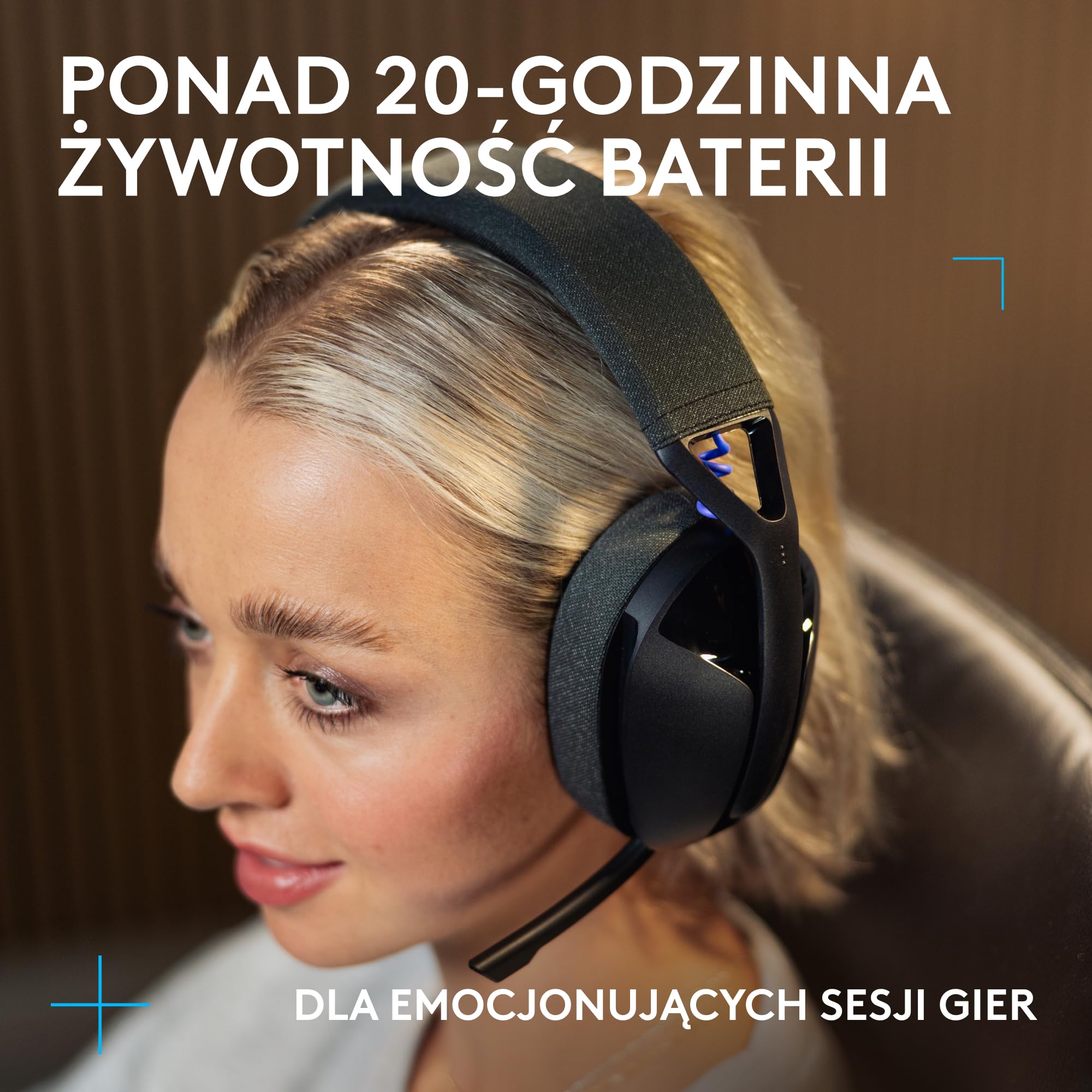 Logitech G G321 LIGHTSPEED,bezprzewodowy zestaw słuchawkowy do gier | Bluetooth,komfort,dopasowanie,mikrofon na wysięgniku 16 kHz,PC,PS4,PS5,Nintendo Switch,telefon komórkowy–czarny