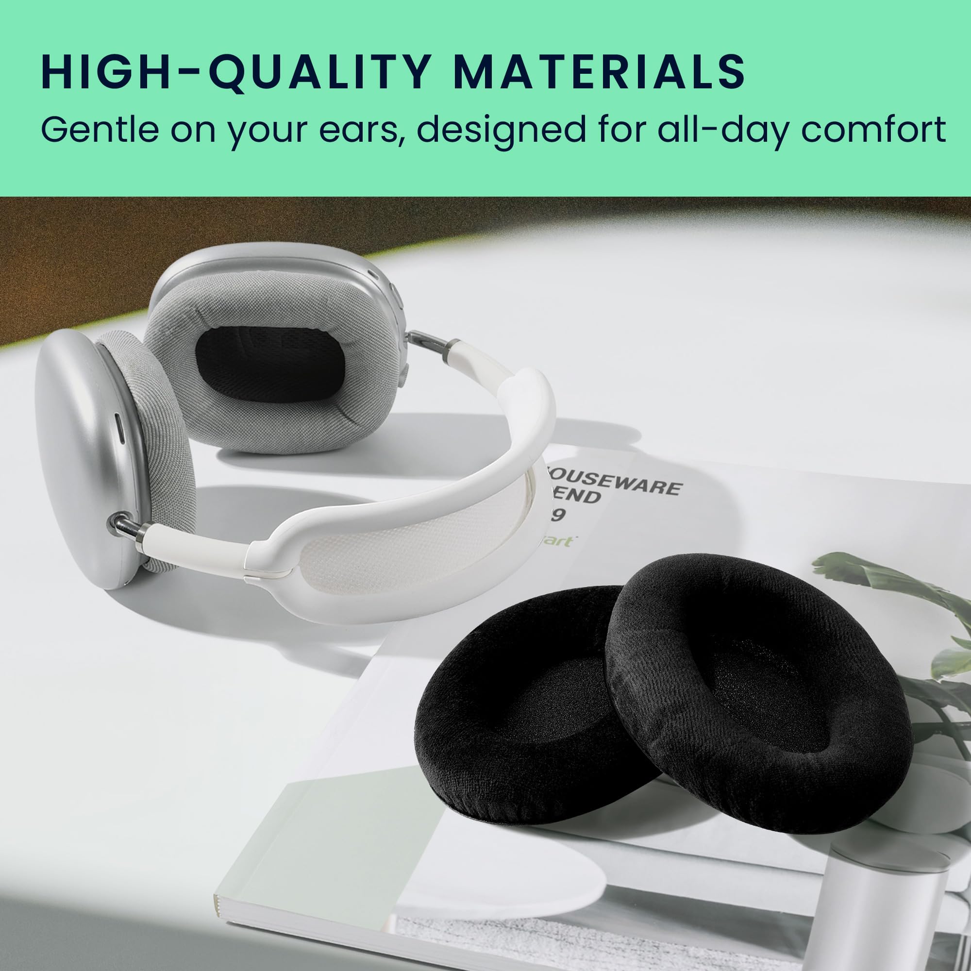 ヘッドフォン Amazon.com: kwmobile 2X Velour Headphone EarpPads for Sennheiser