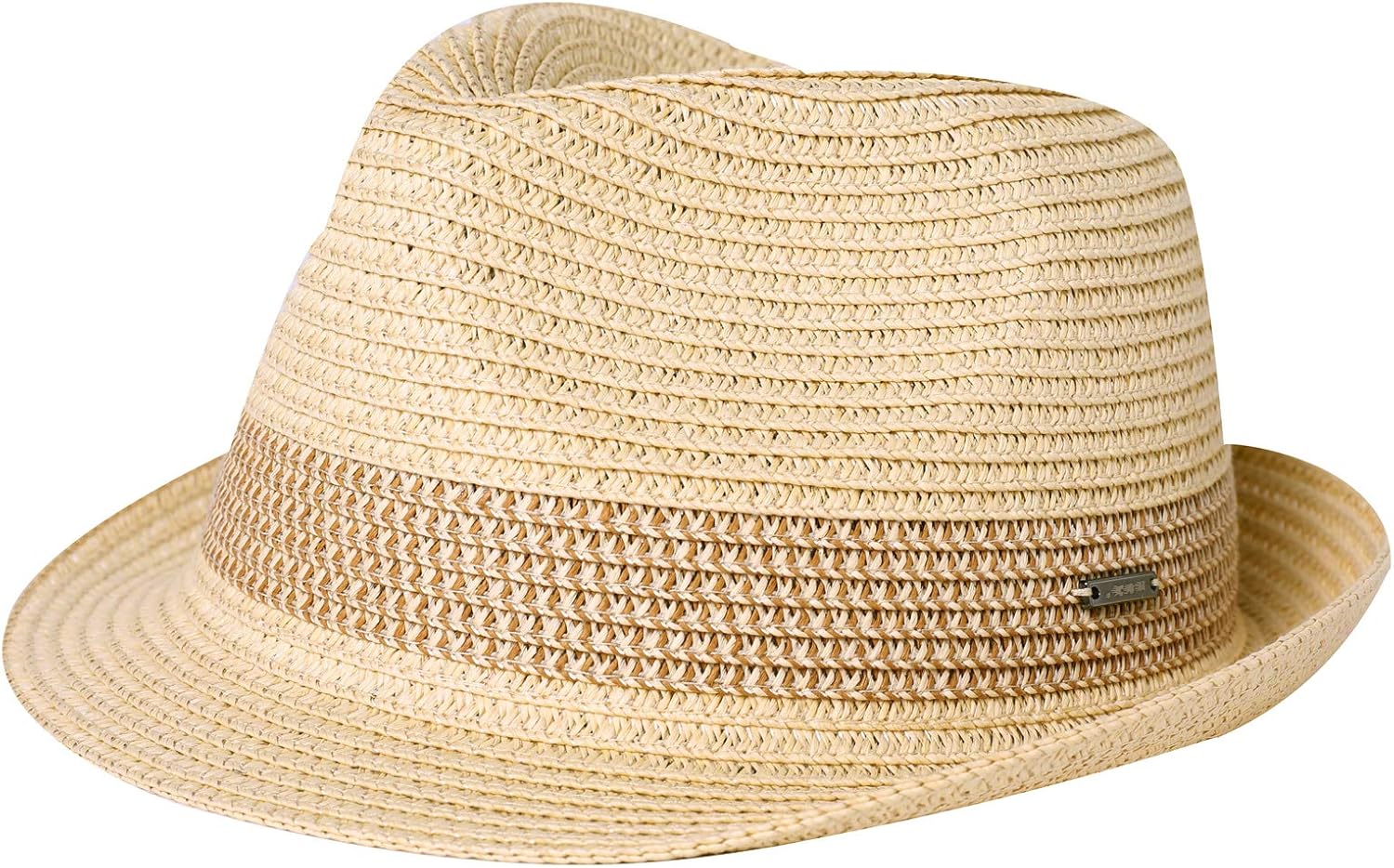 Fancet Packable Straw Fedora Panama Sun Summer Beach Hat Cuban Trilby Men Women 56-67cm