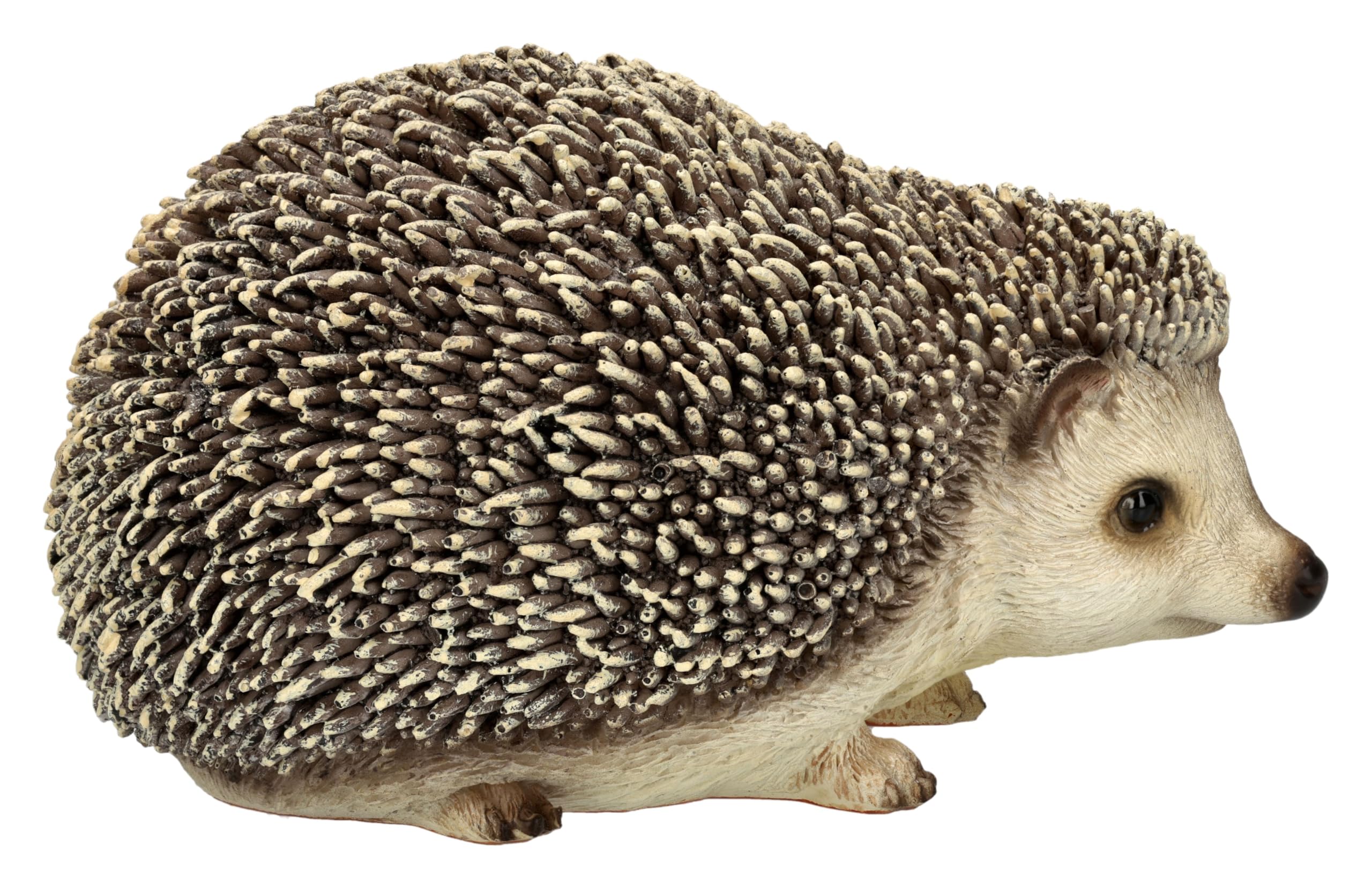 Figuren Shop GmbH Gartenfigur Igel stehend 13,5 cm – naturgetreue Igelfigur auf Vier Pfoten aus Polyresin, handbemalt und wetterfest – Tierfigur für Garten, Beet, Blumenkasten und Herbstdeko